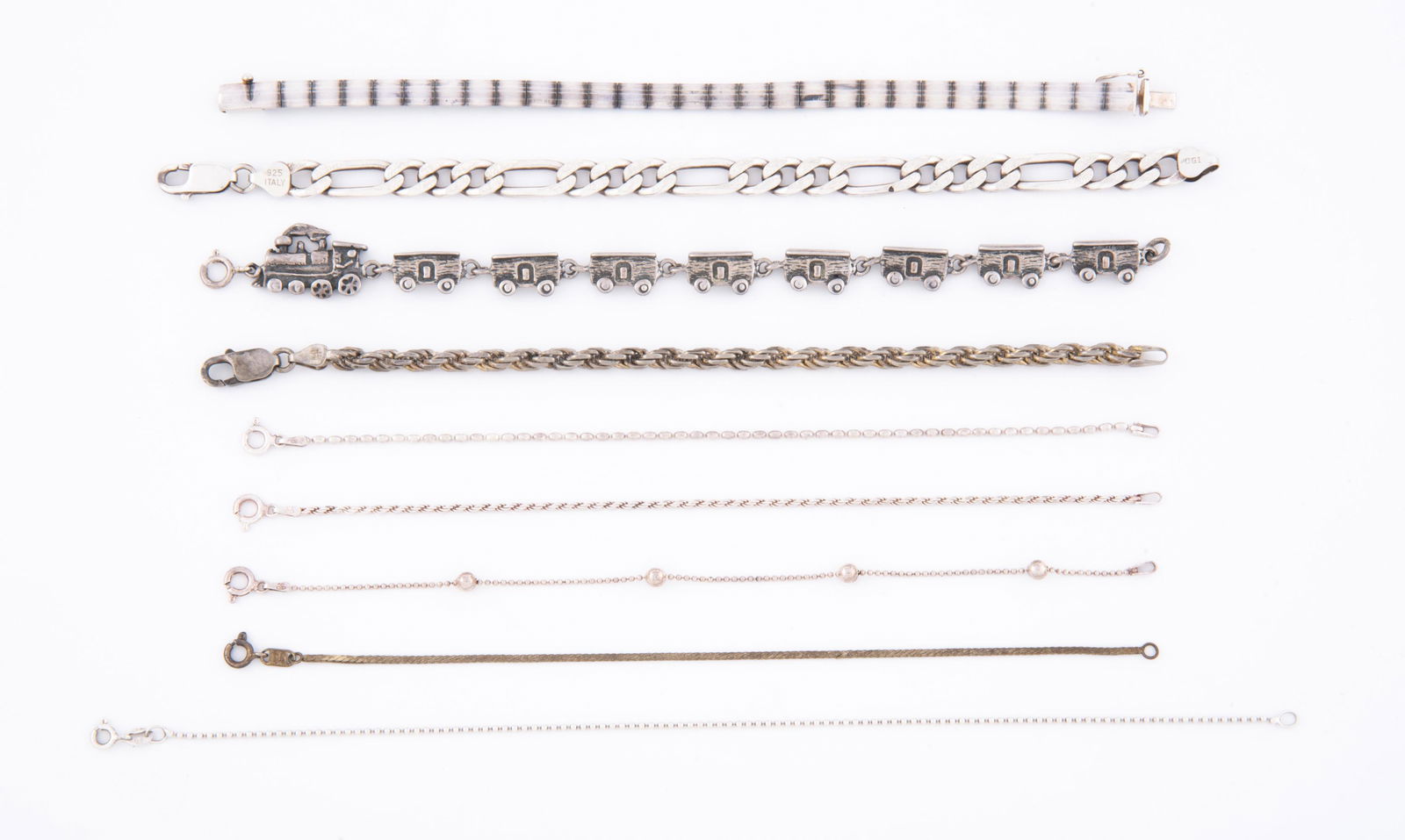 9 Sterling Bracelets (1 of 1)