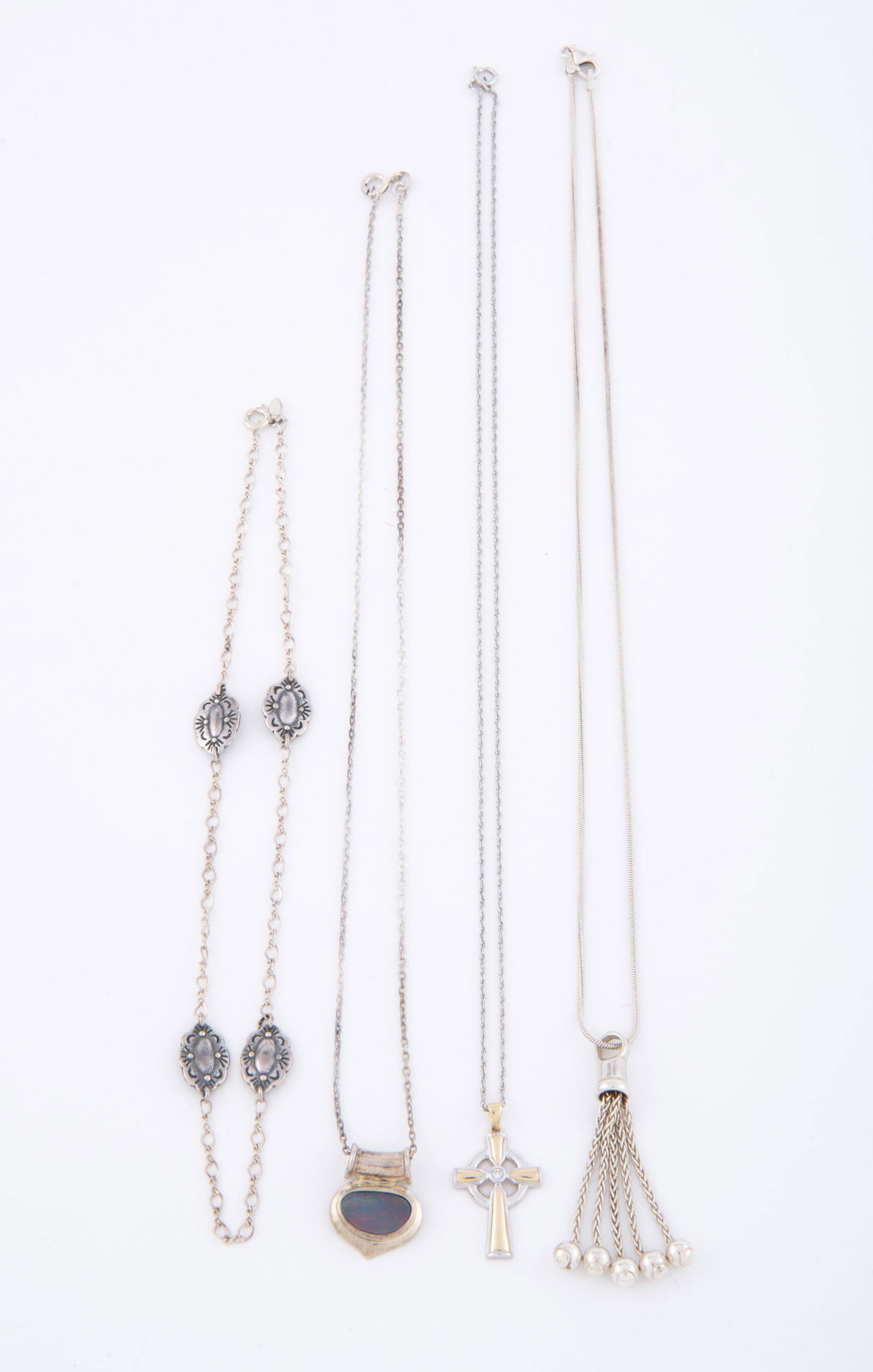 4 Sterling Pendant Necklaces (1 of 2)