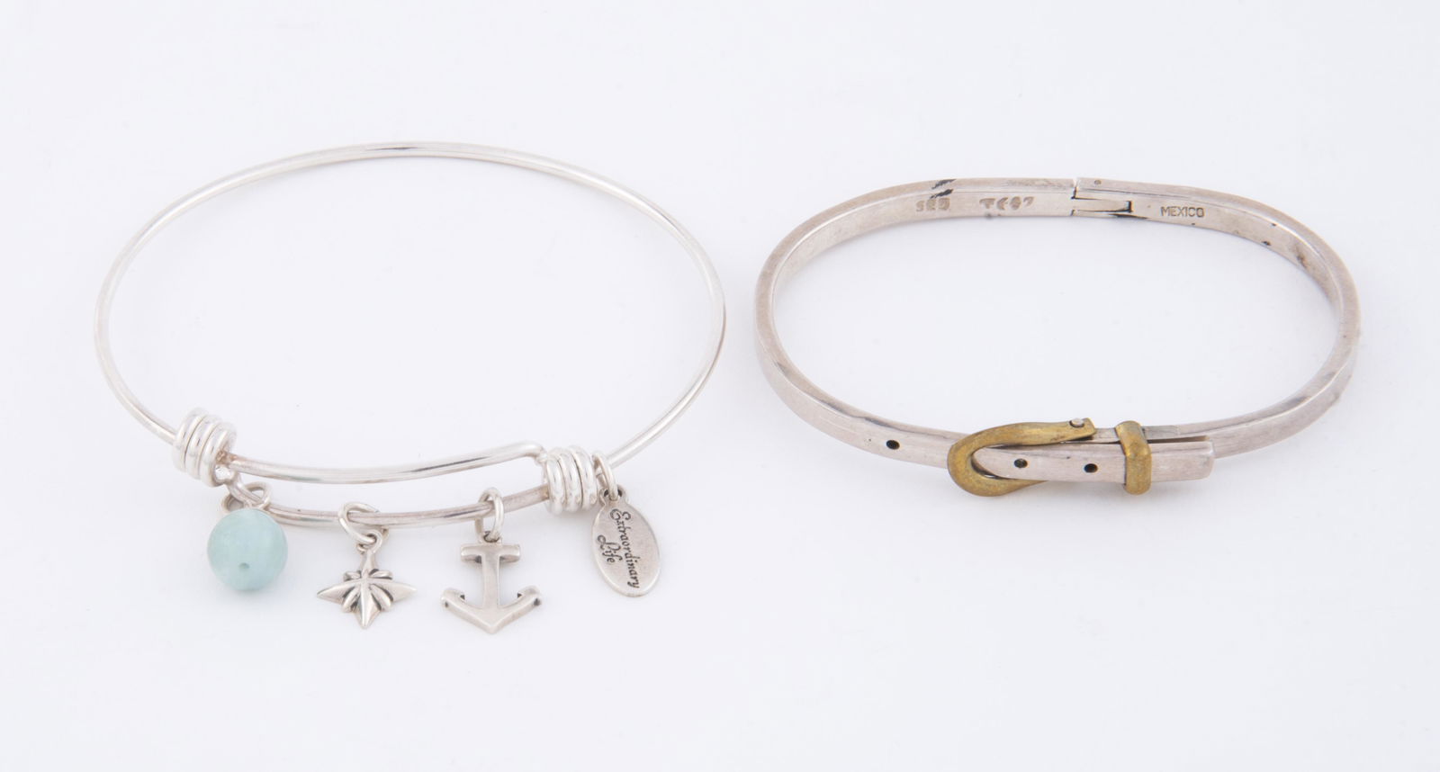 2 Sterling Bangle Bracelets (1 of 1)