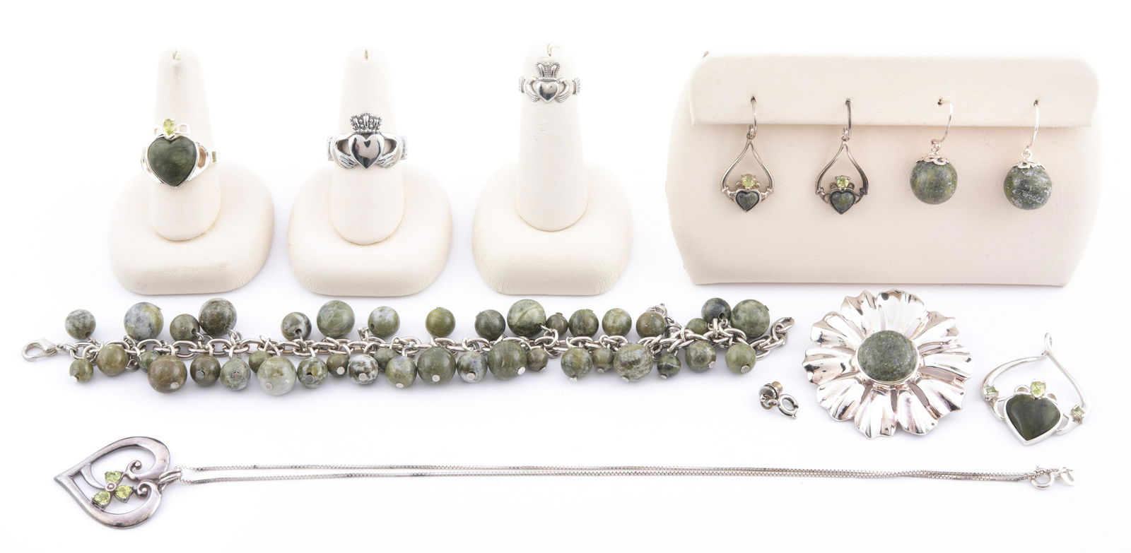 9 Pcs Irish Jewelry Incl Connemara Marble (1 of 2)