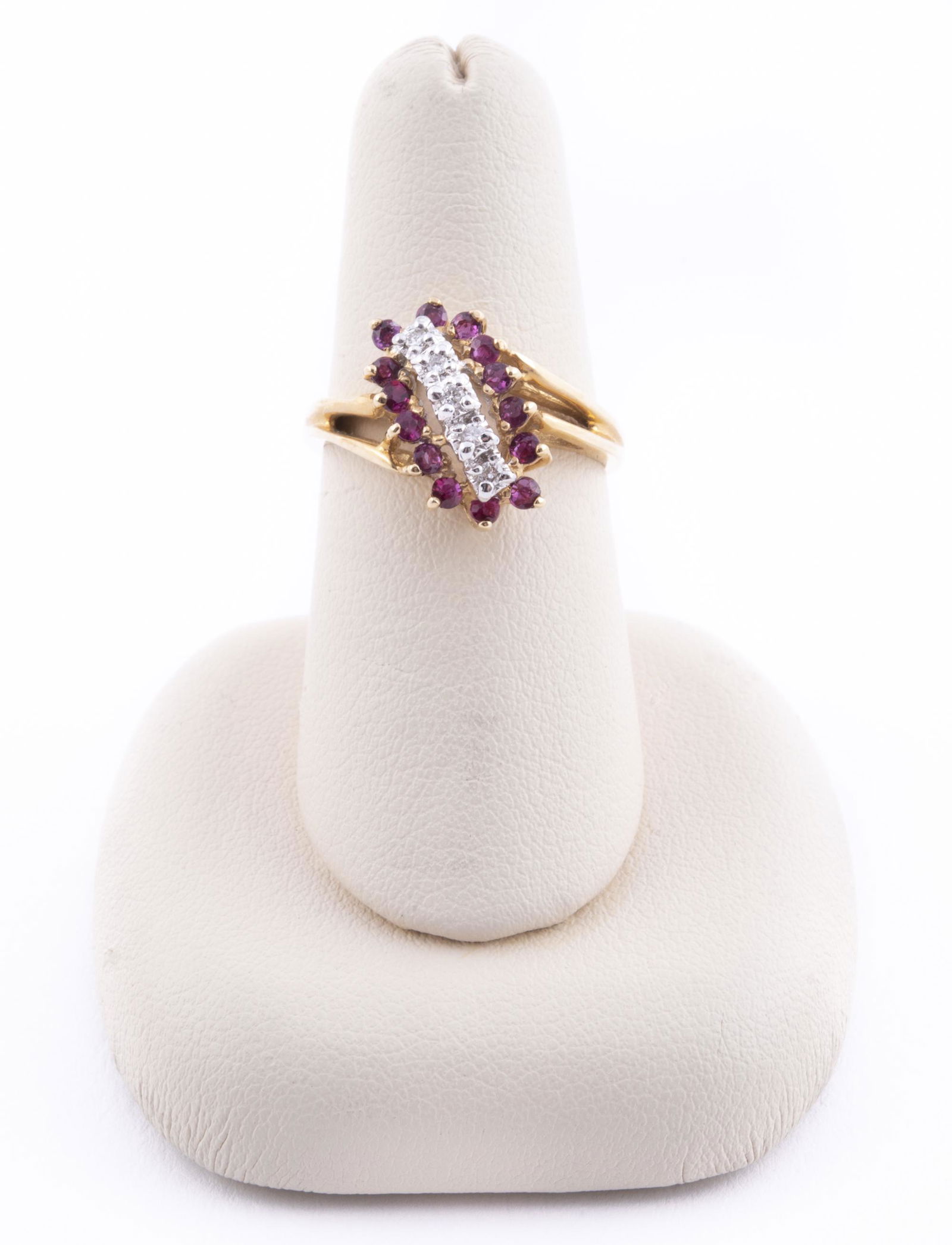 14K Diamond & Pink Sapphire Ring (1 of 2)