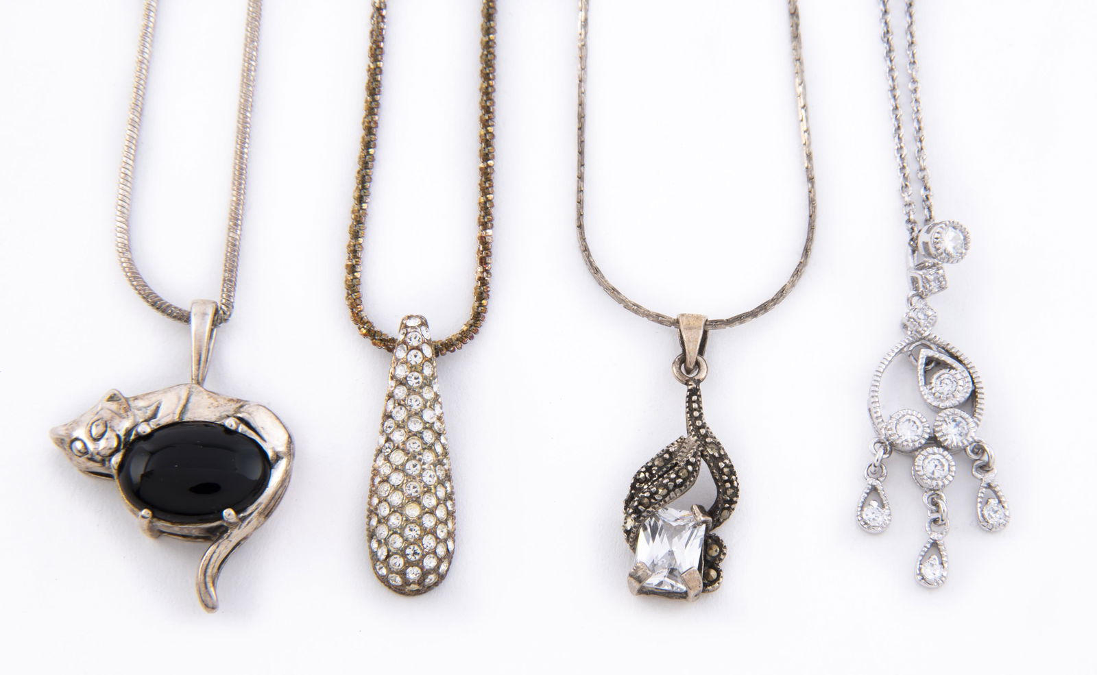 4 Sterling Pendant Necklaces (1 of 2)