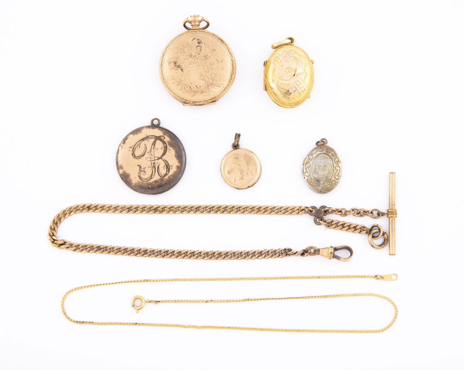 7 Pcs Antique Jewelry Incl. Lockets (1 of 3)