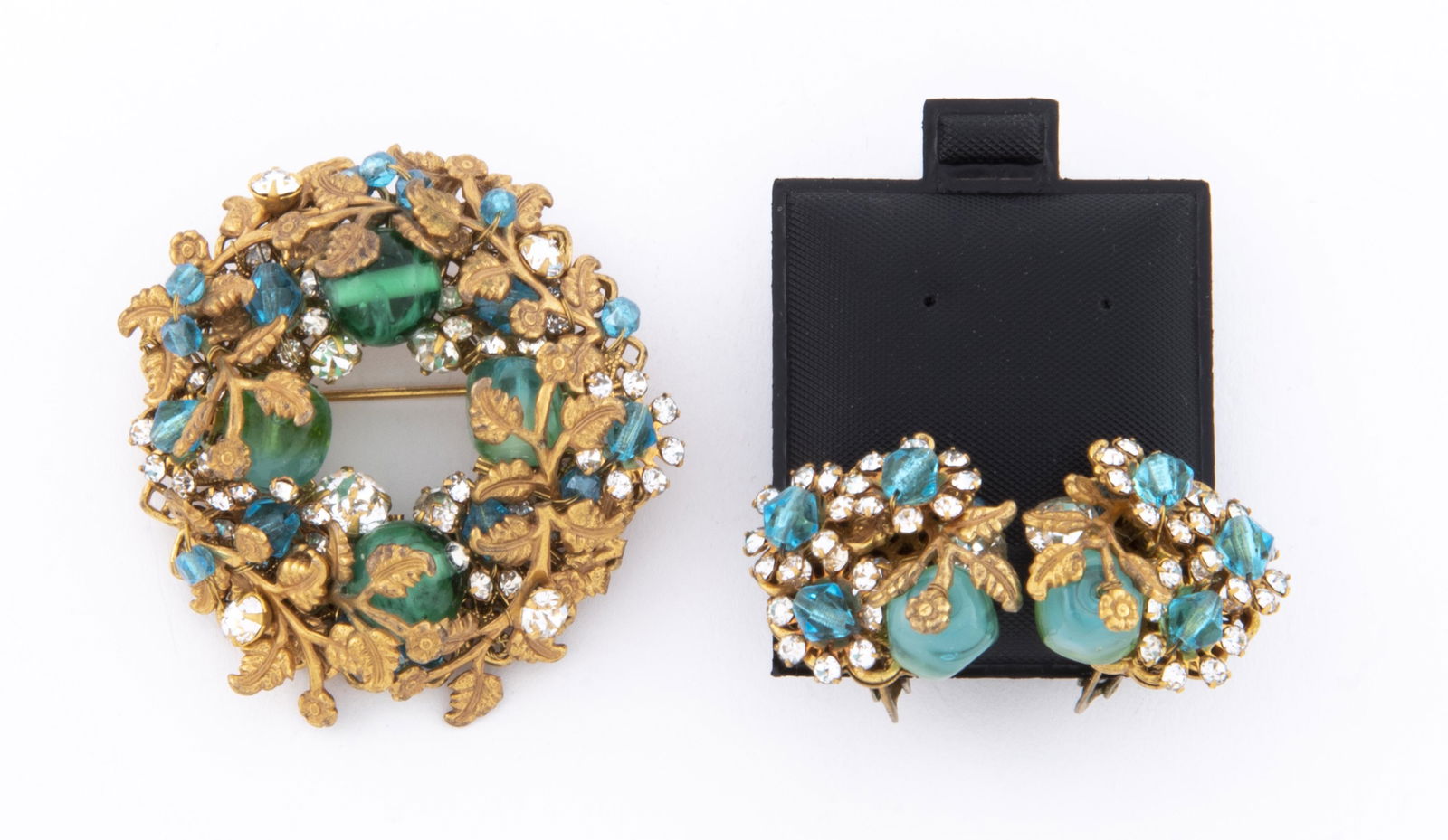 Miriam Haskell Brooch & Earrings (1 of 2)