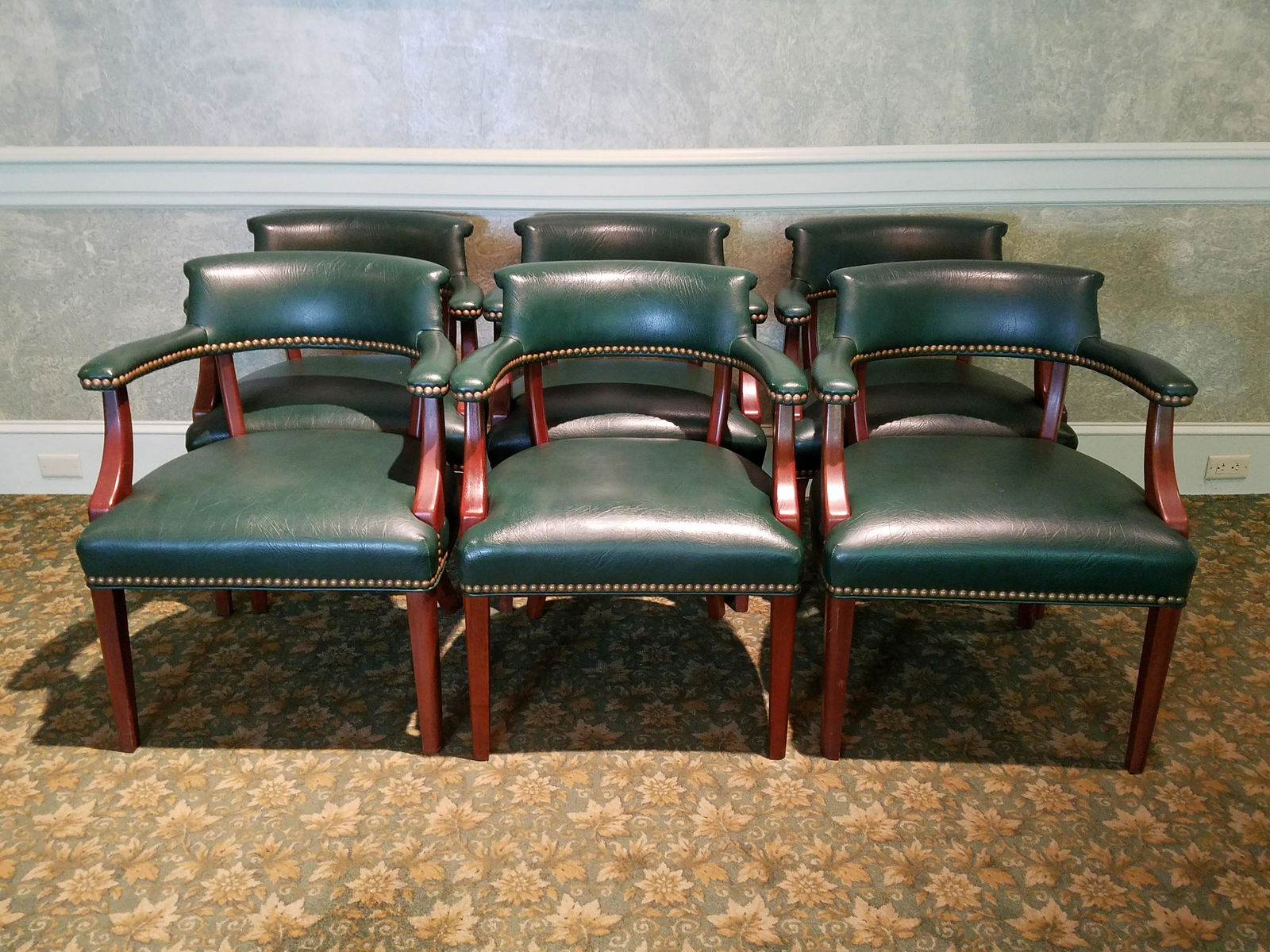 Set of 6 Leather Chairs by Beachley (1 of 2)