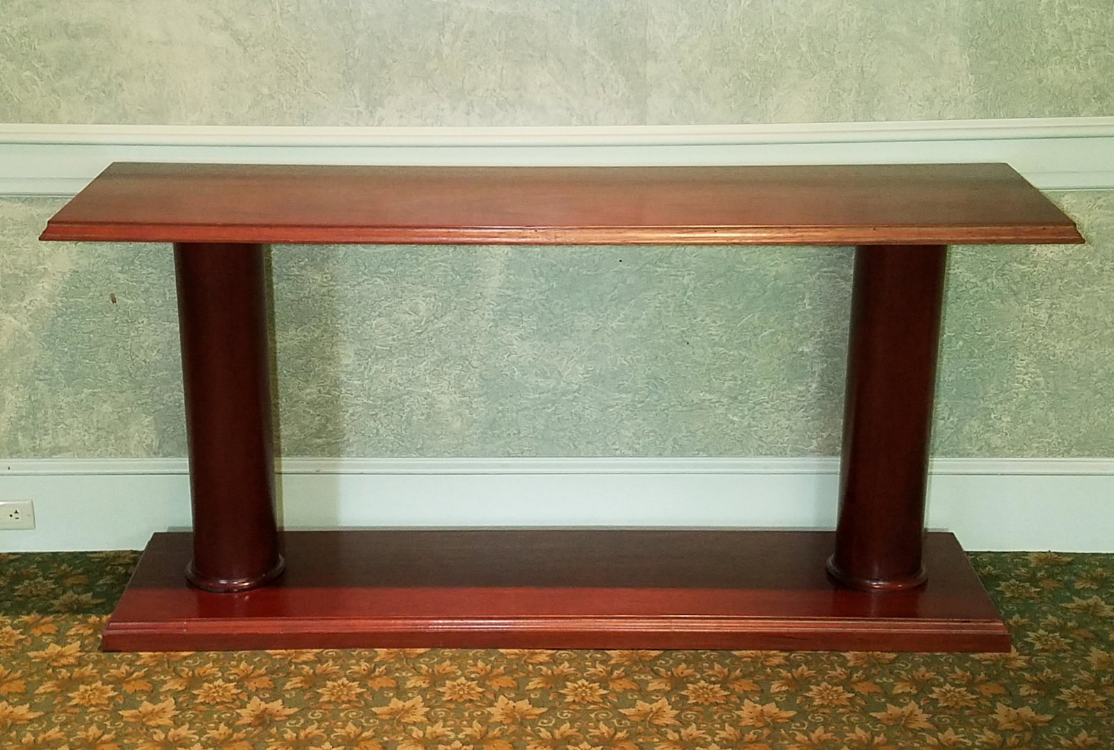 Column Console Table: 72" wide X 20" deep X 34" high.