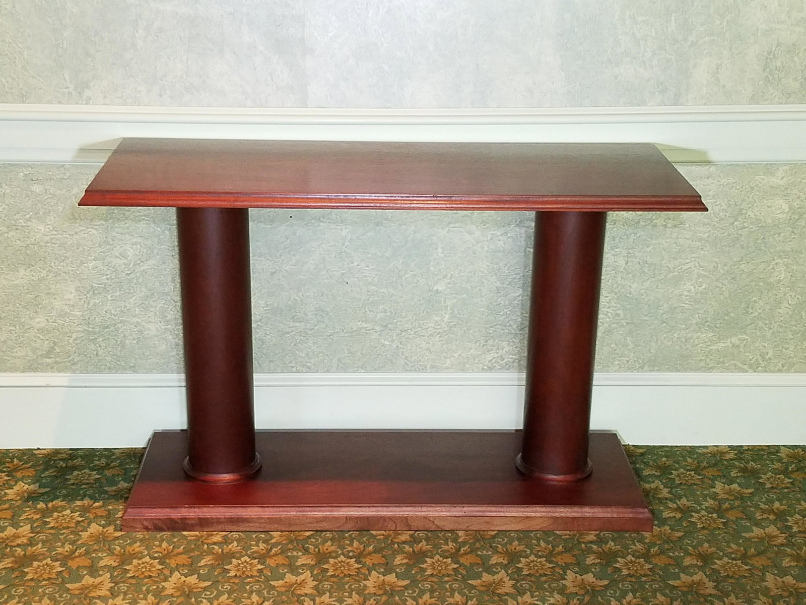 Column Console Table: 54" wide X 20" deep X 34" high.