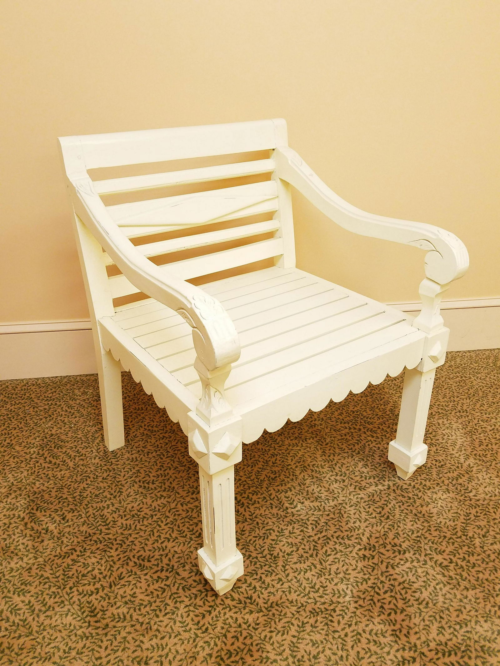 White Painted Arm Chair (1 of 1)
