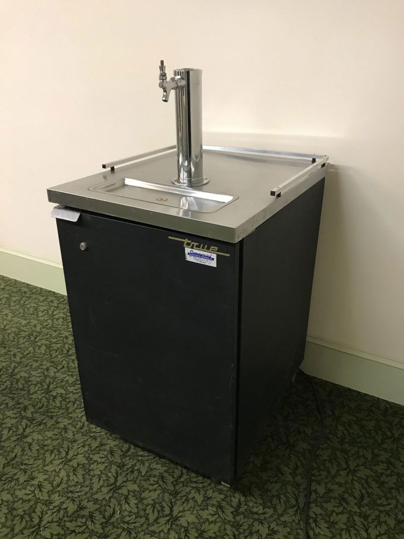 True Kegerator: 23 1/2" wide X 29 1/2" deep X 51" high.