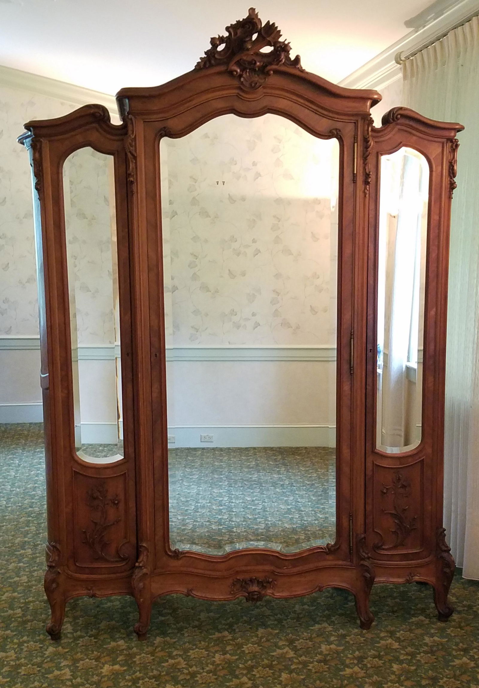 Antique Mirror Front Wardrobe (1 of 4)