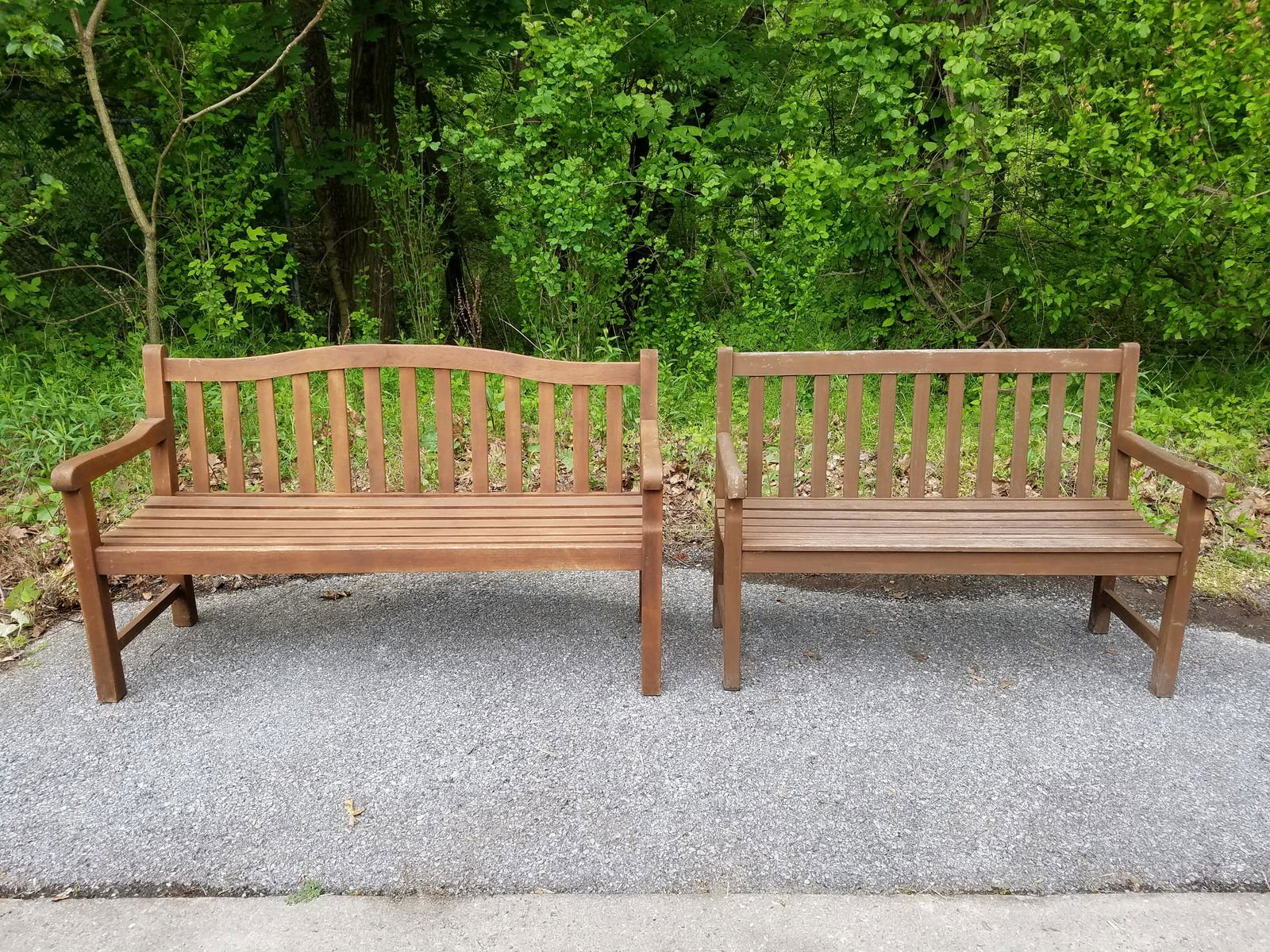 Two Teak Outdoor Benches by Windsor Designs (1 of 2)