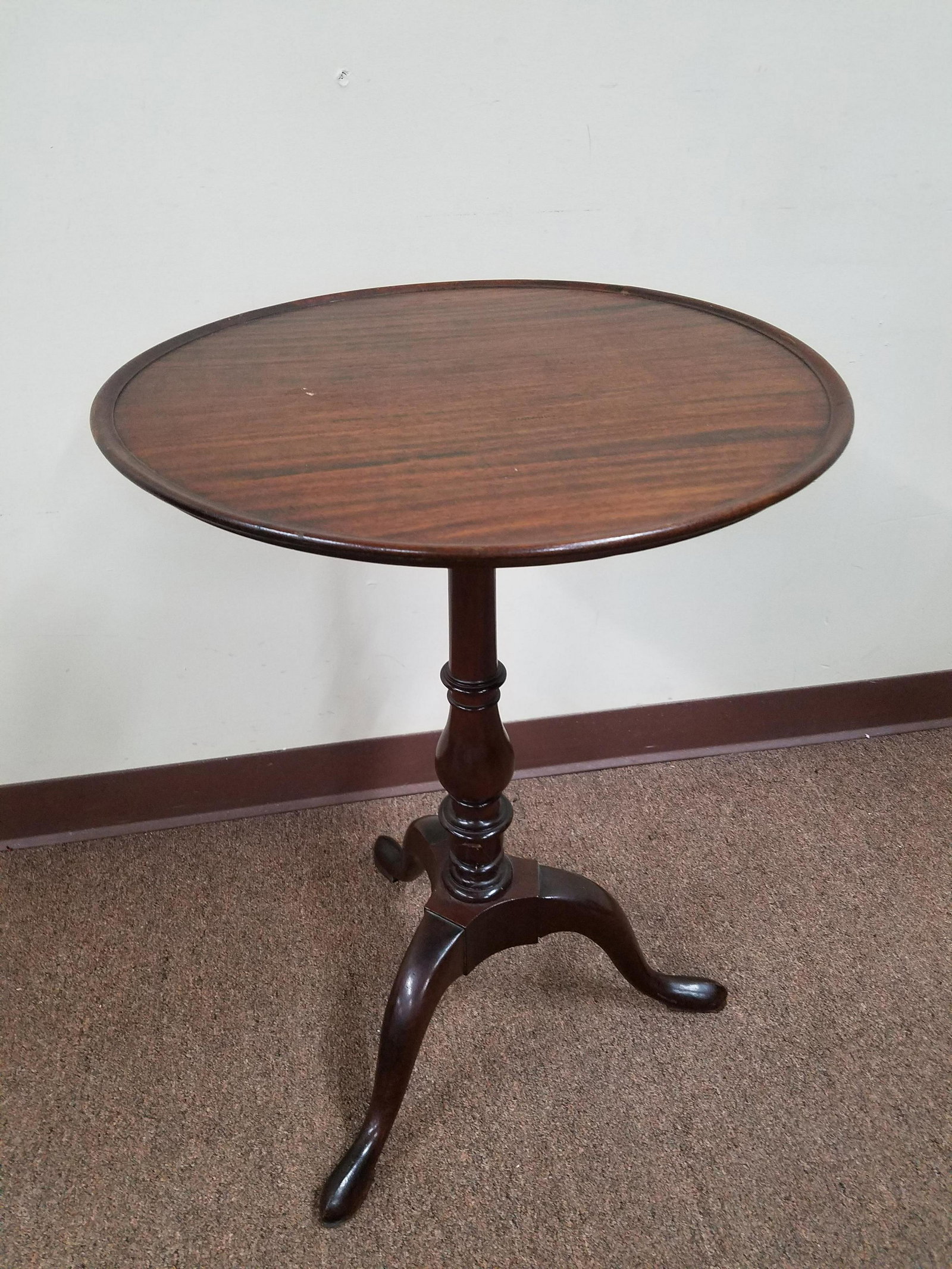 Tilt Top Table: 20" wide X 28" high.