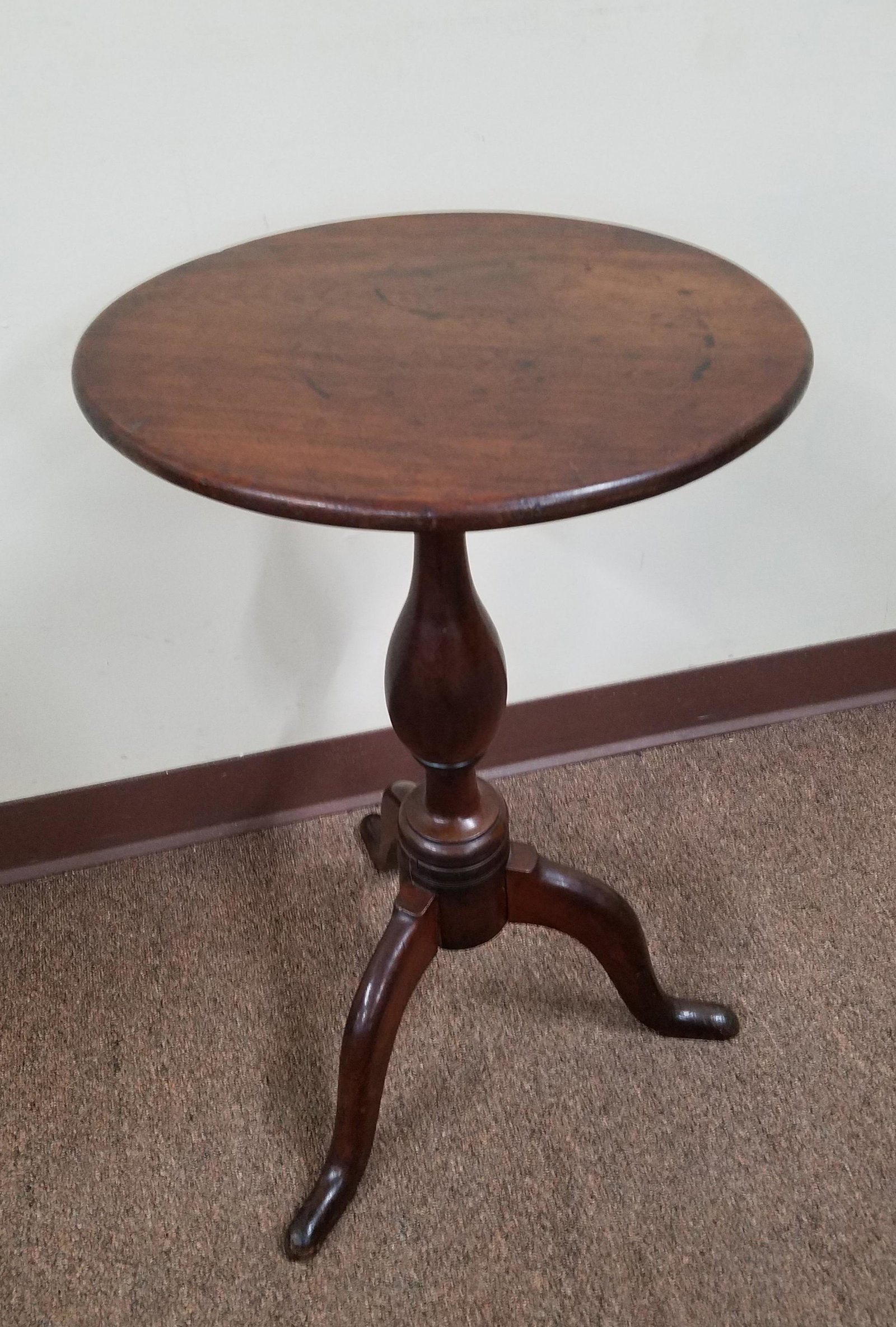 Tilt Top Table: 16" wide X 24 1/2" high.