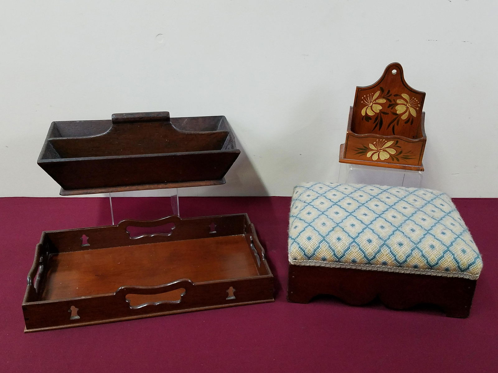 4 Wooden Pieces incl Flatware Caddy (1 of 5)