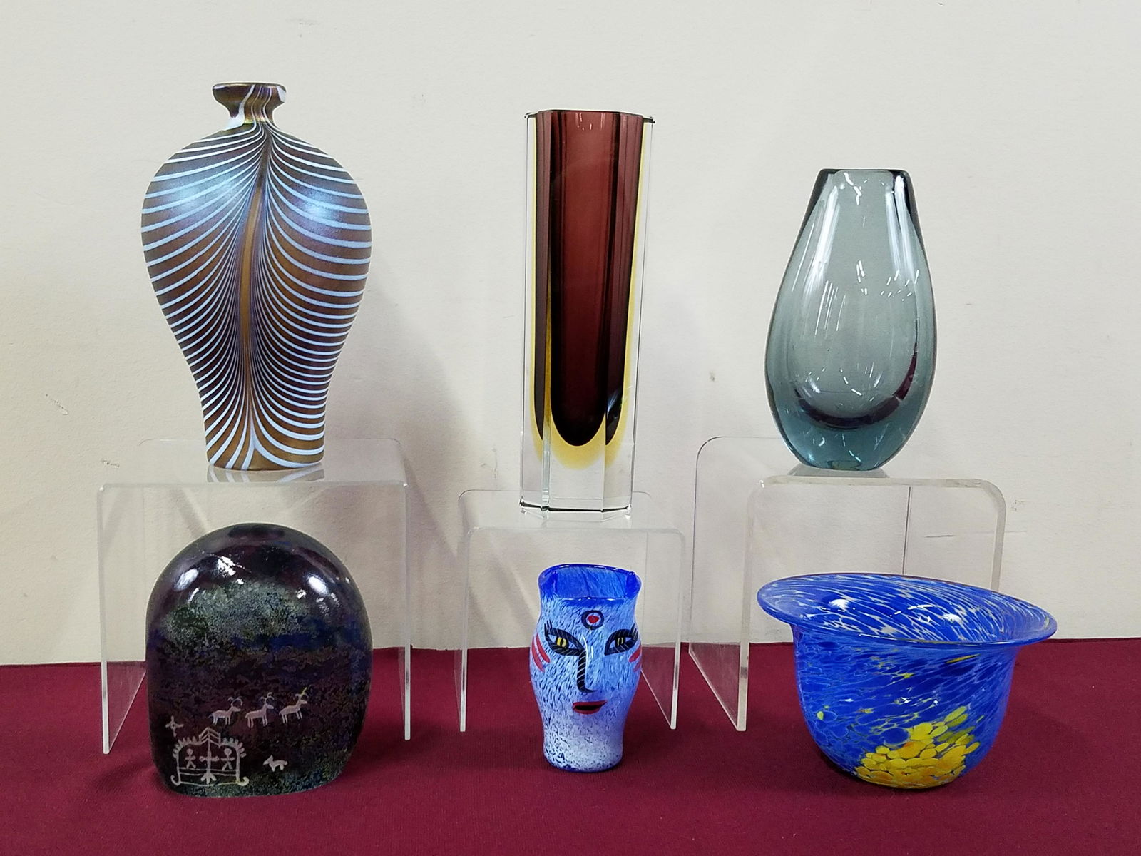 6 Pcs Art and Designer Glass incl Kosta Boda (1 of 7)