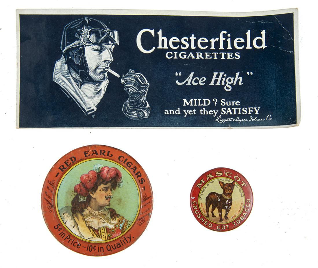3 Pcs Early 20th C. Tobacco Advertising (1 of 2)