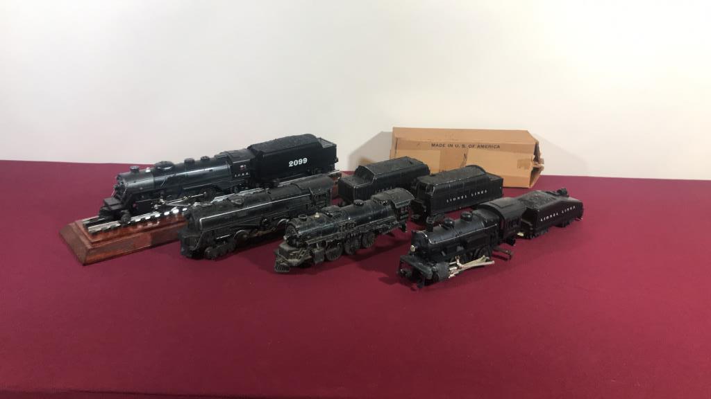 4 Lionel Post War O/O27 Steam Engines And Tenders (1 of 1)