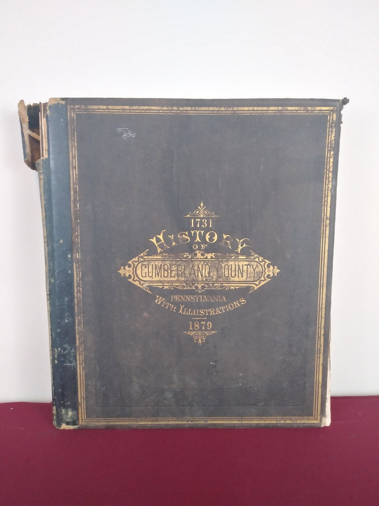 1731 History of Cumberland Co. by Rev. Conway Wing: Philadelphia: James D. Scott, 1879. 272 pp. Hardbound. 12" x 13-3/4".