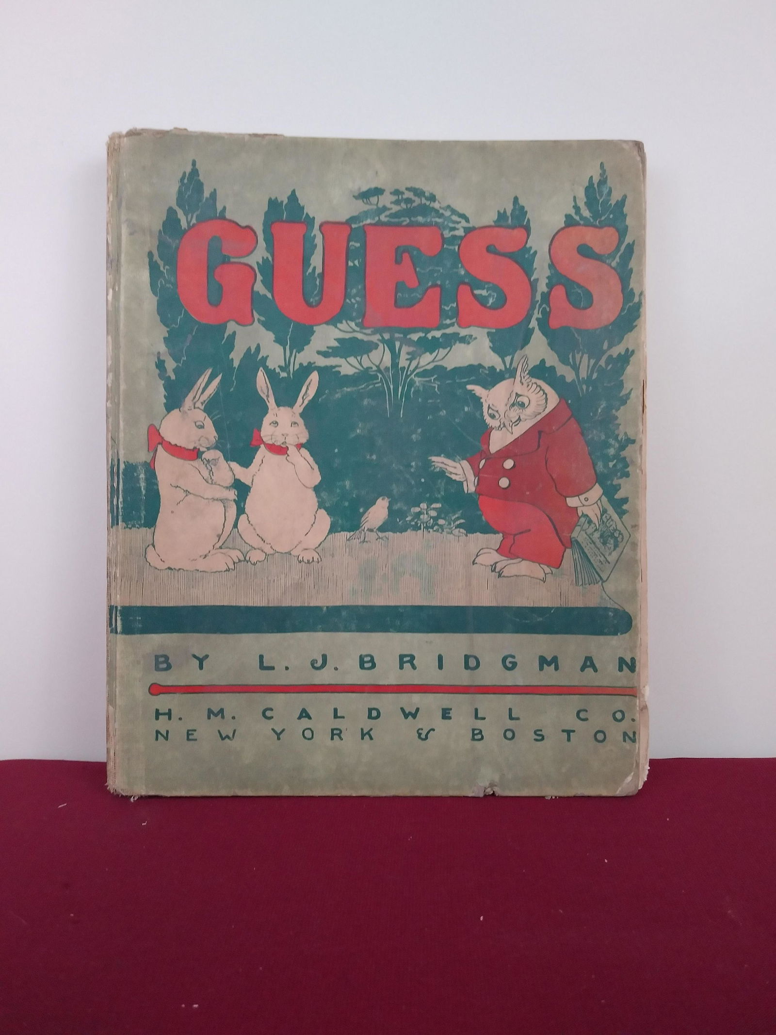 L. J. Bridgman's Guess Book, 1901: New York & Boston: H.M. Caldwell Co., 1901. 98 pp. Hardbound. Inscribed on second end paper. 9" x 11".