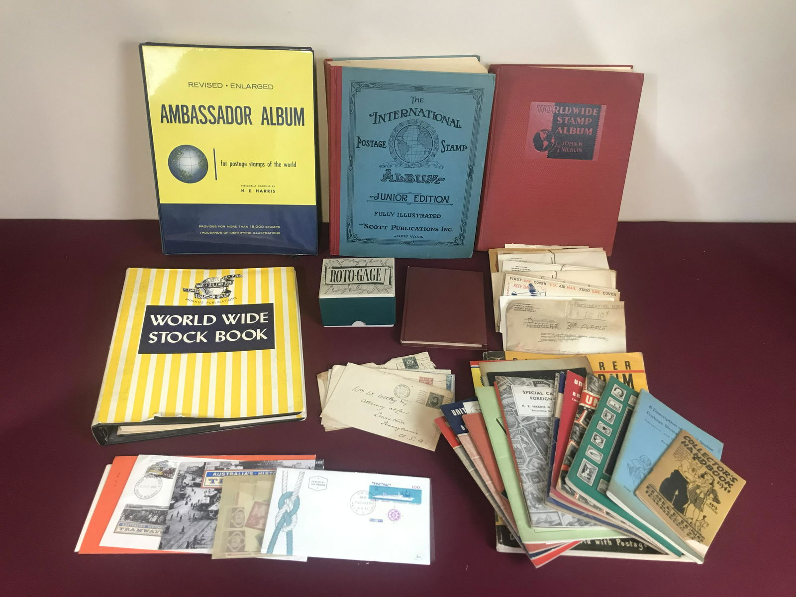 46 Pc Collection of Stamps Incl Albums (1 of 12)