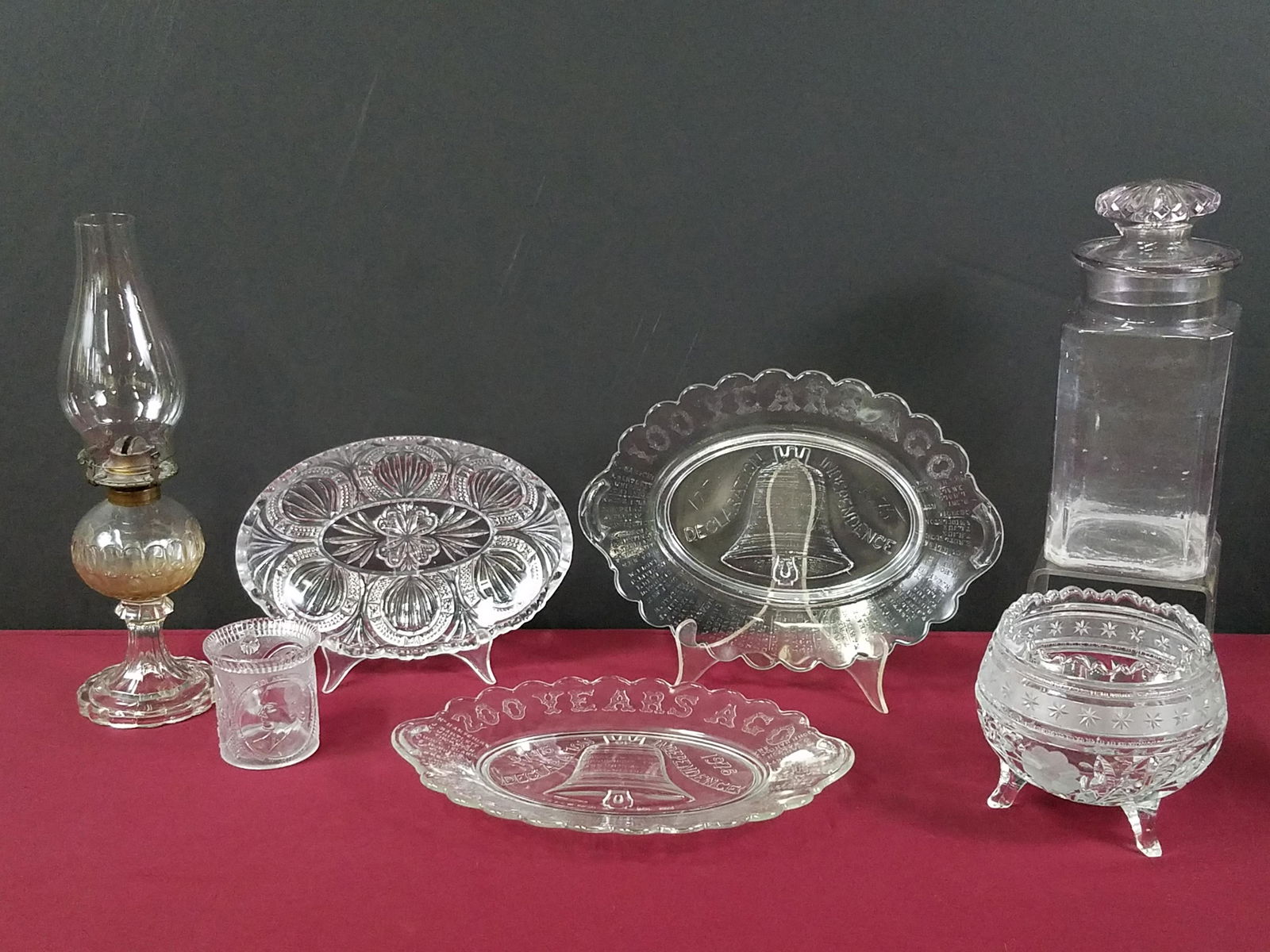 7 Pcs Glass incl. Declaration of Independence (1 of 3)