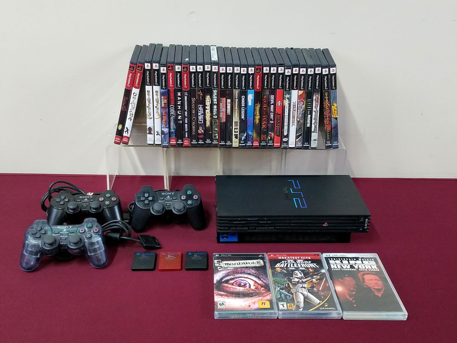 PS2 with 28 Games and Controllers (1 of 10)