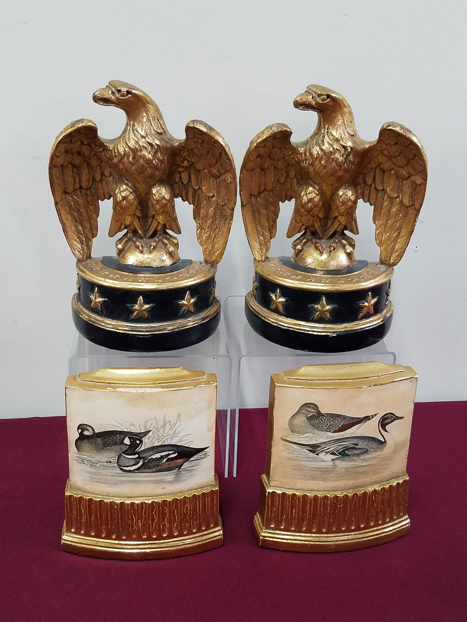 2 Pairs of Bookends incl. World Art Eagles (1 of 3)