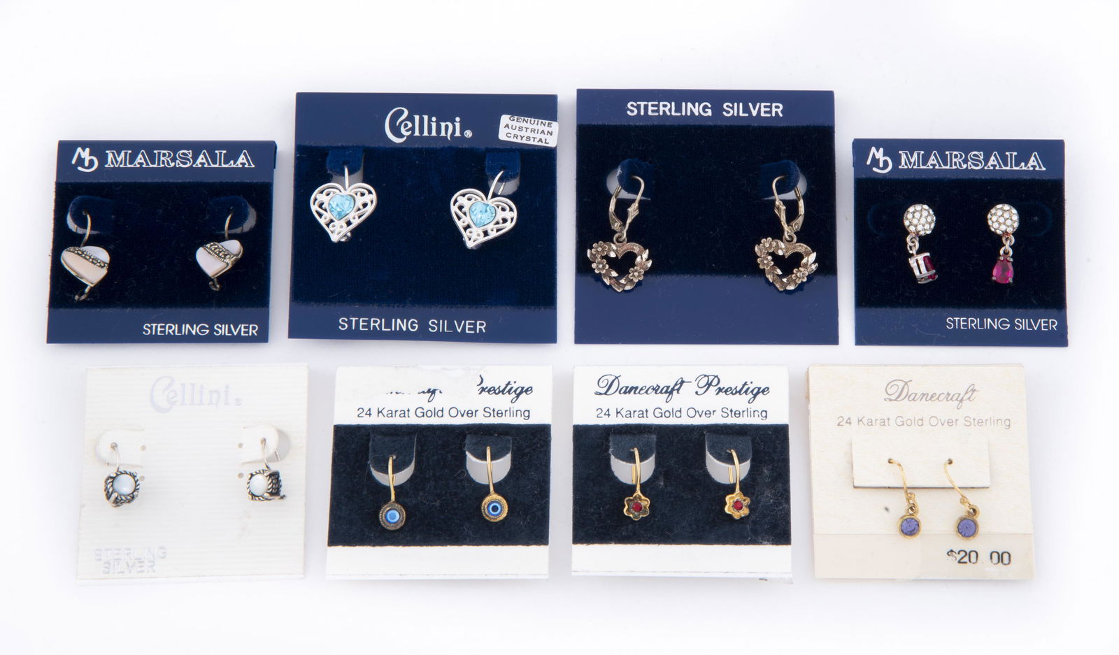 8 Prs Sterling Earrings (1 of 1)