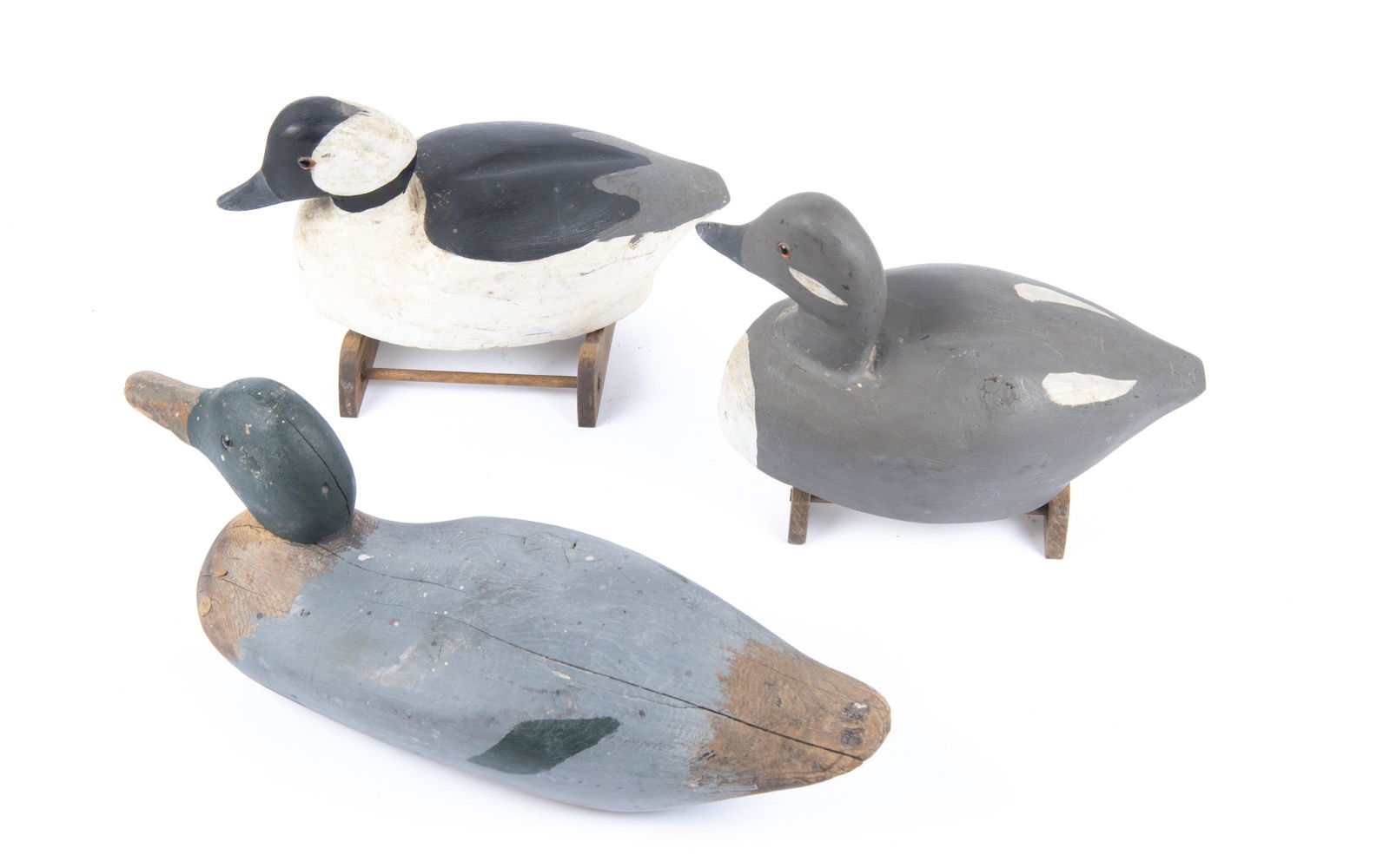 3 Assorted Carved Duck Decoys (1 of 2)