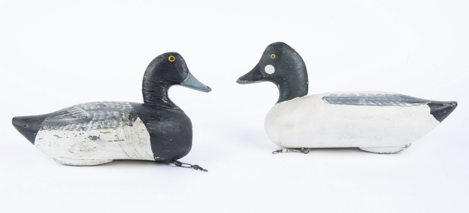 2 Carved Common Golden Eye Duck Decoys (1 of 2)