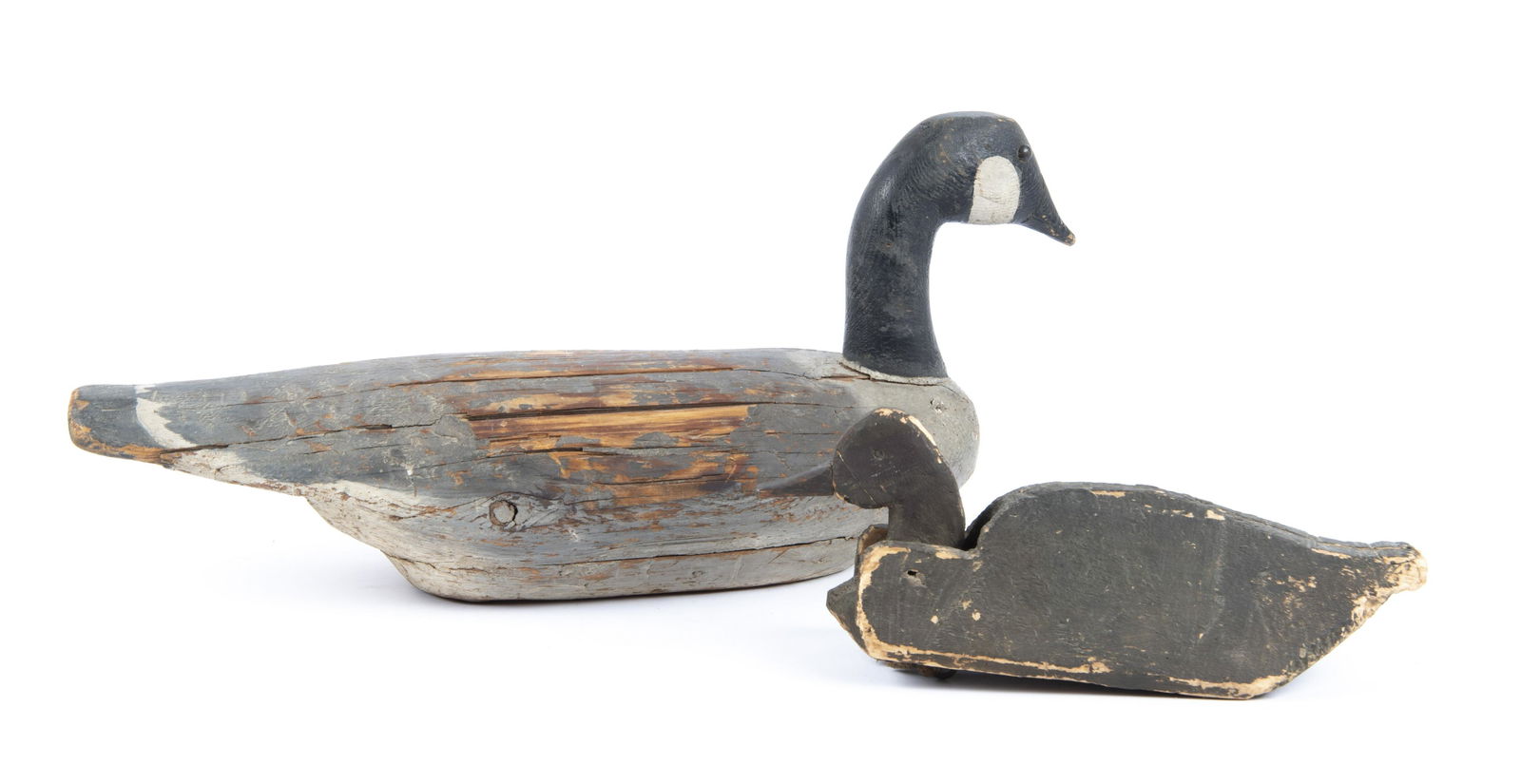 2 Carved Geese Decoys (1 of 2)