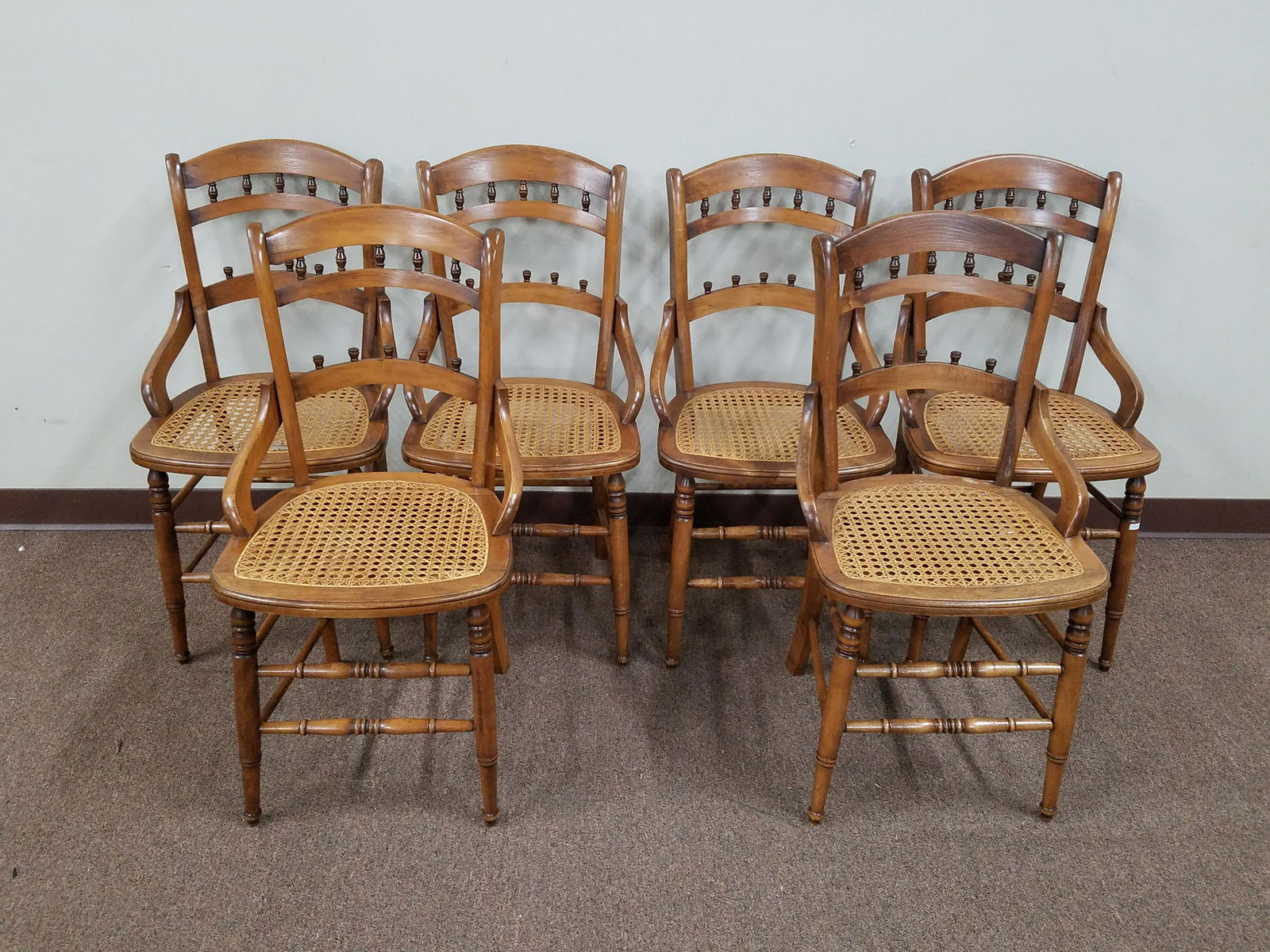 Set of 6 Cain Seated Chairs (1 of 2)