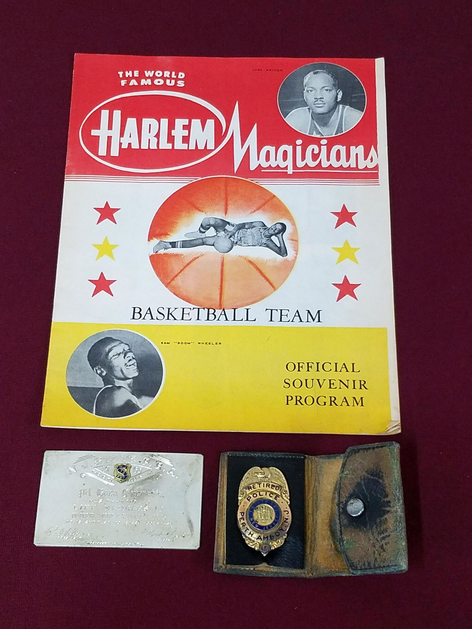Harlem Magicians Program and NJ Police Badge (1 of 10)