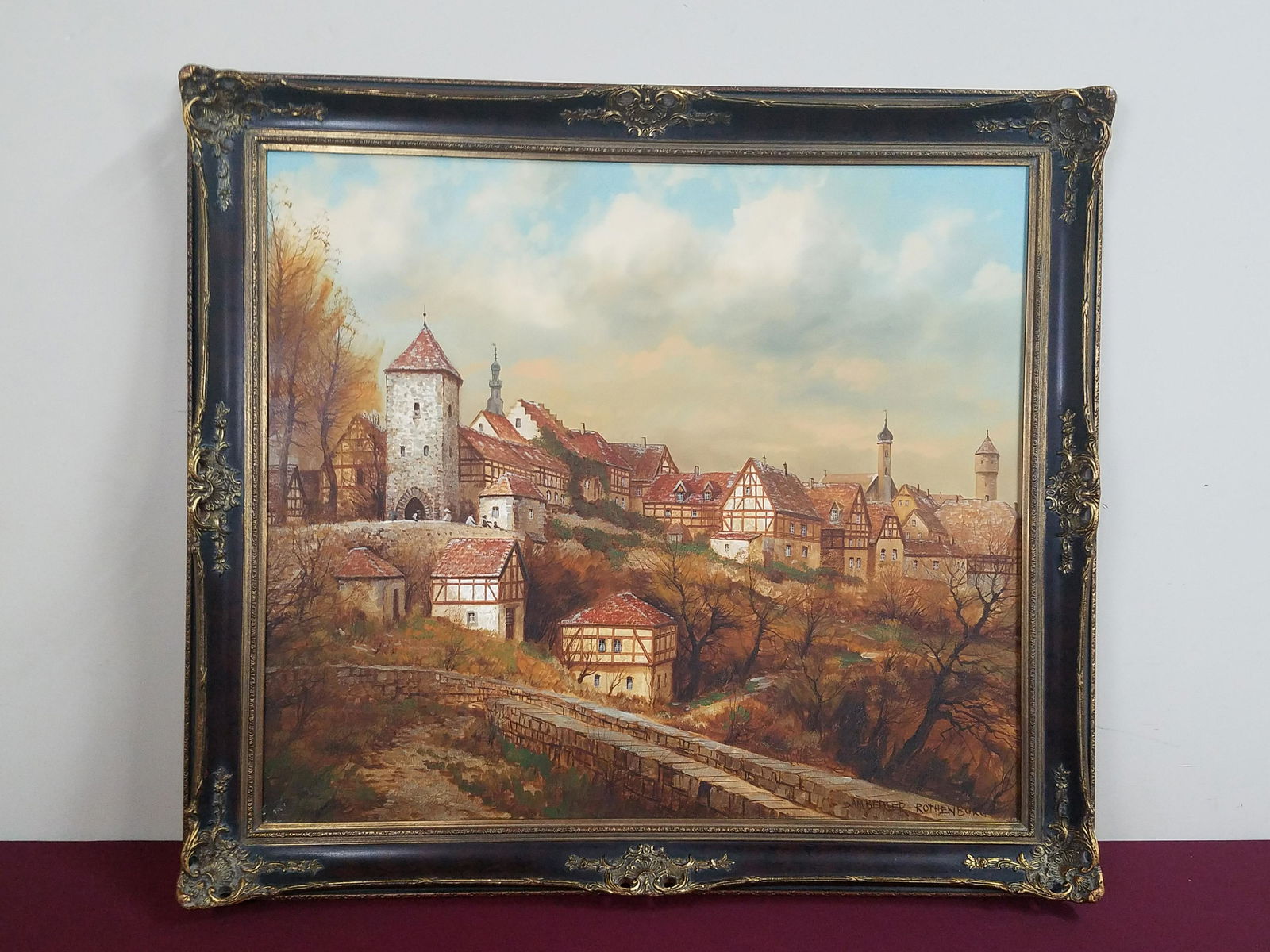 Samberger Rothenburg Town Scene Painting (1 of 3)