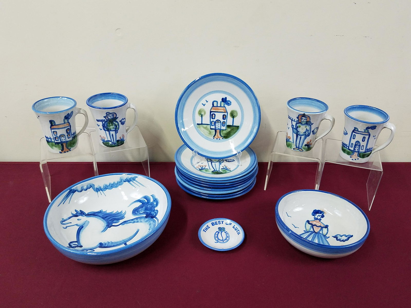 16 Pcs M. A. Hadley Pottery (1 of 7)
