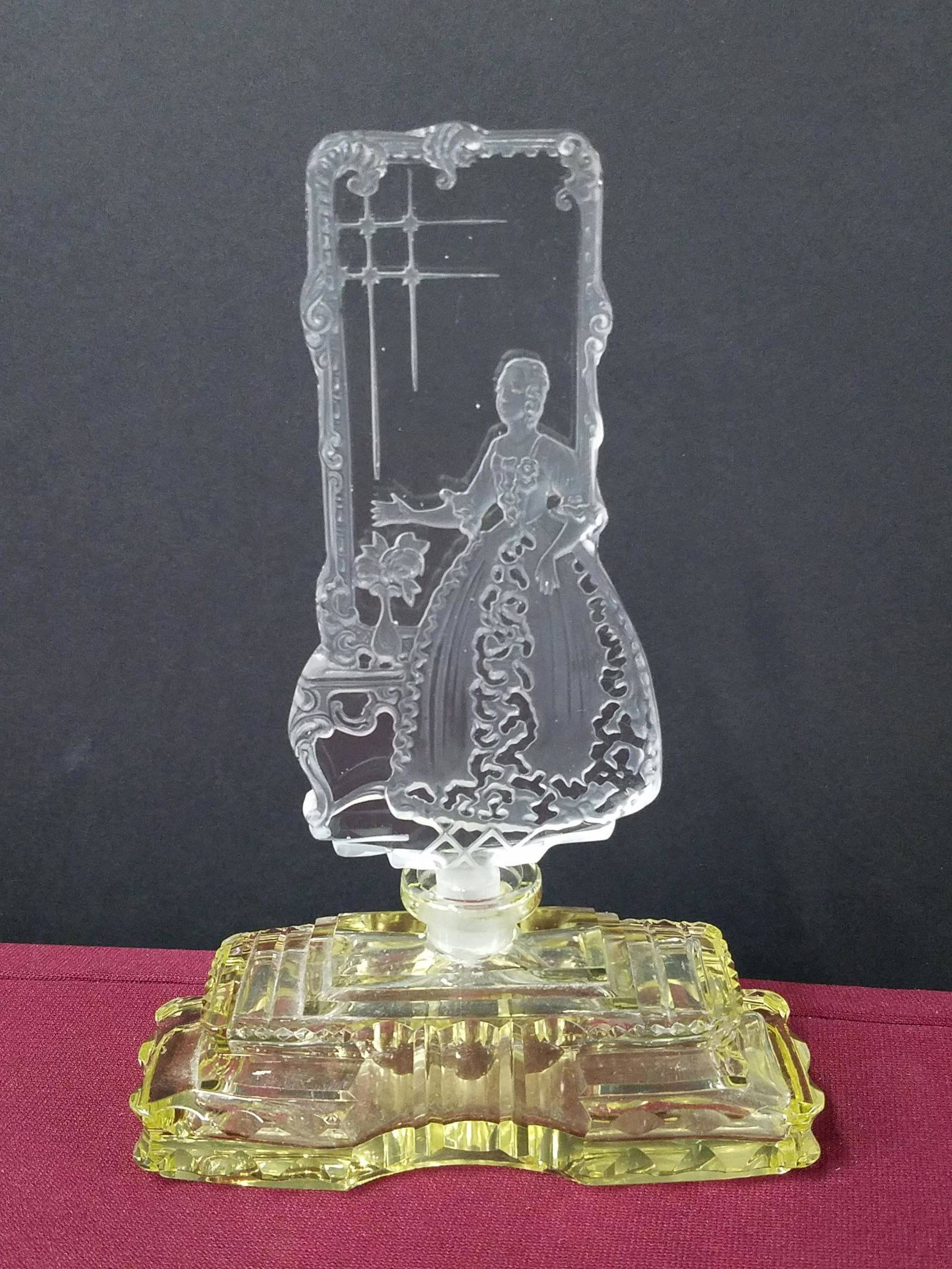 Vintage Czech Glass Perfume Bottle (1 of 5)