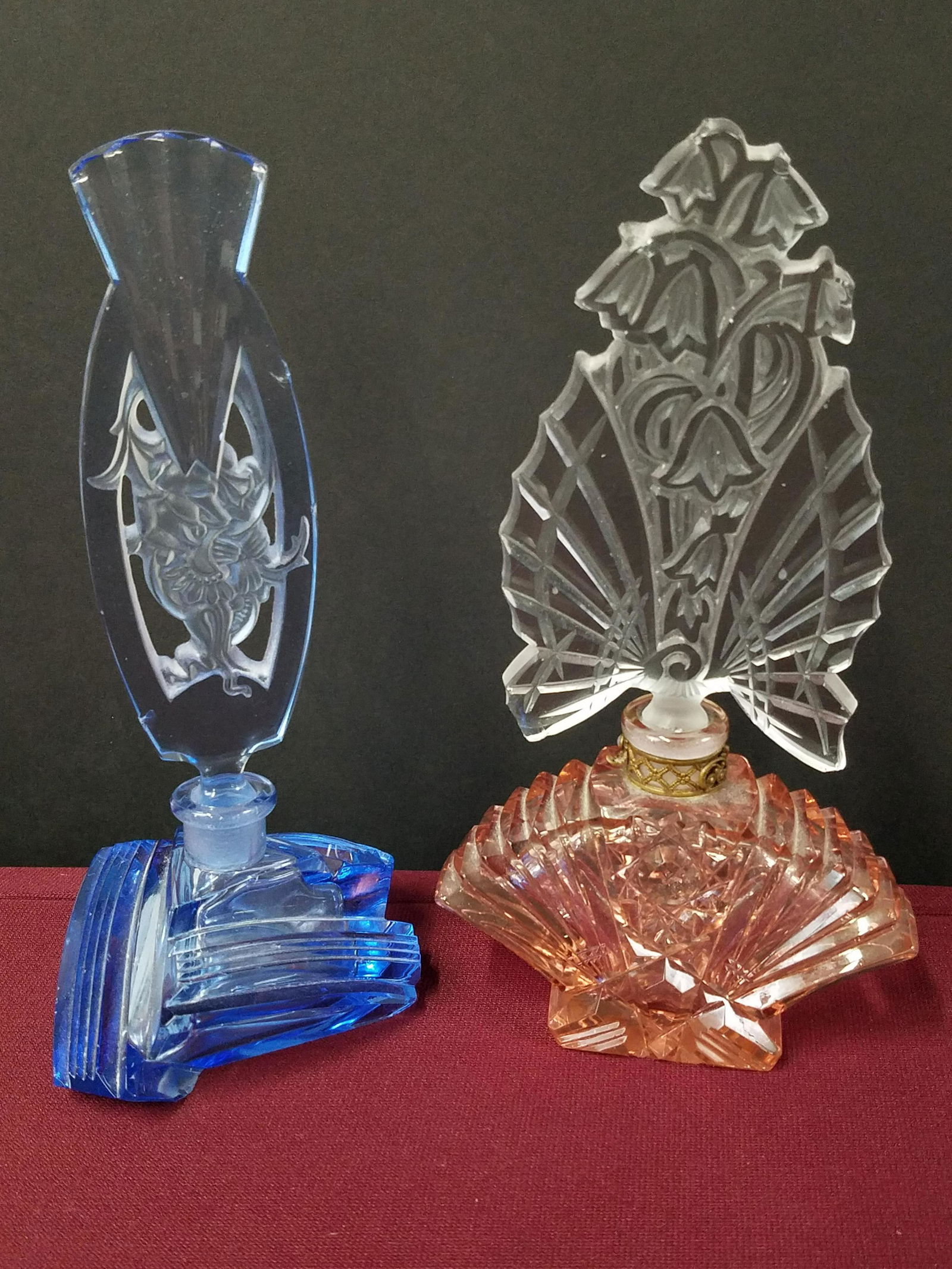 2 Czech Glass Perfume Bottles (1 of 6)