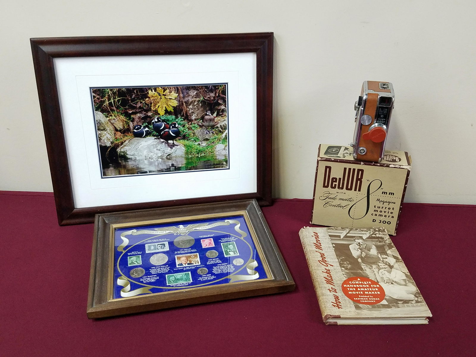 DeJur 8 mm Camera with Book and Coins/Stamps (1 of 9)