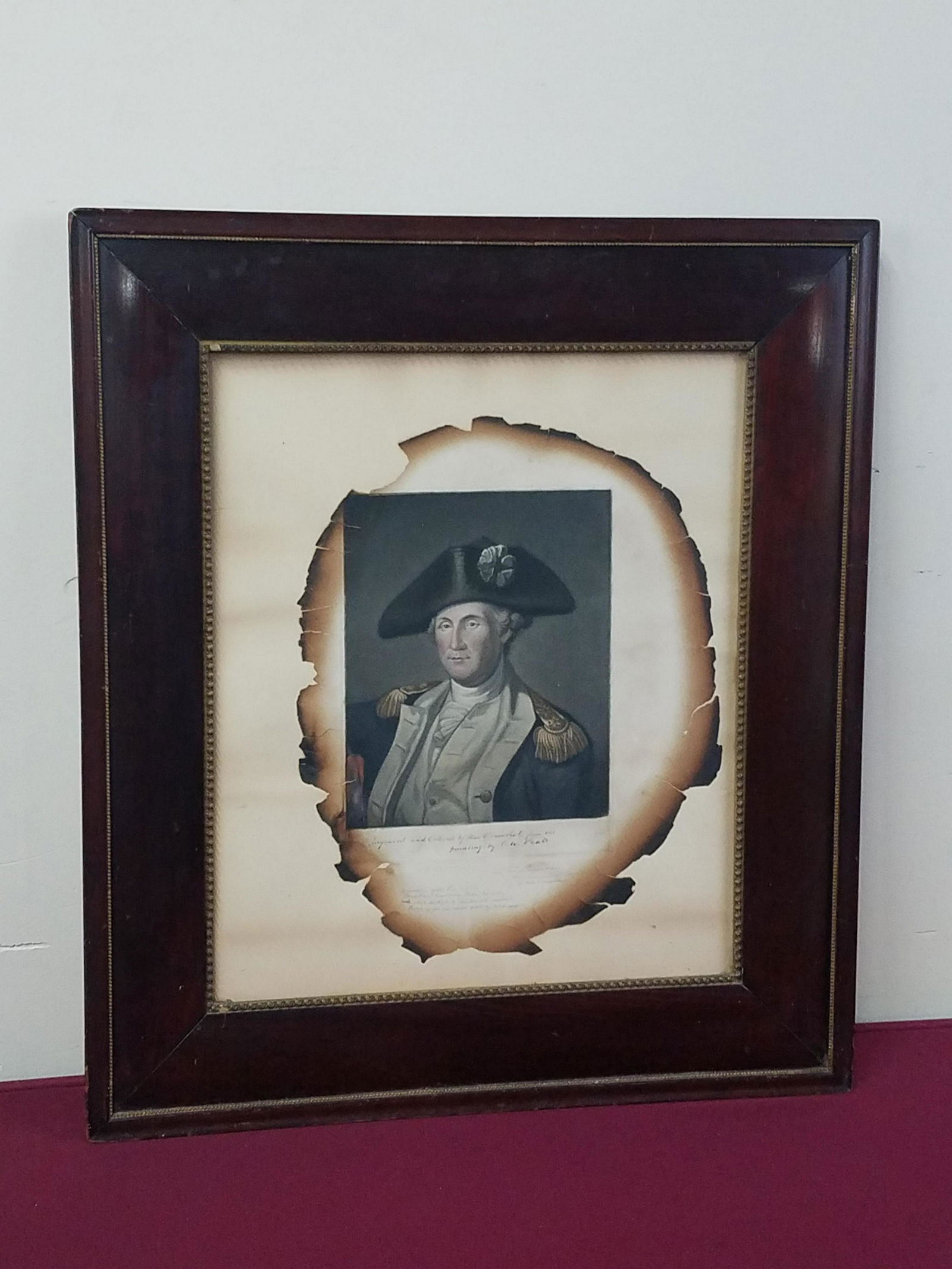 George Washington Hand Colored Engraving (1 of 4)