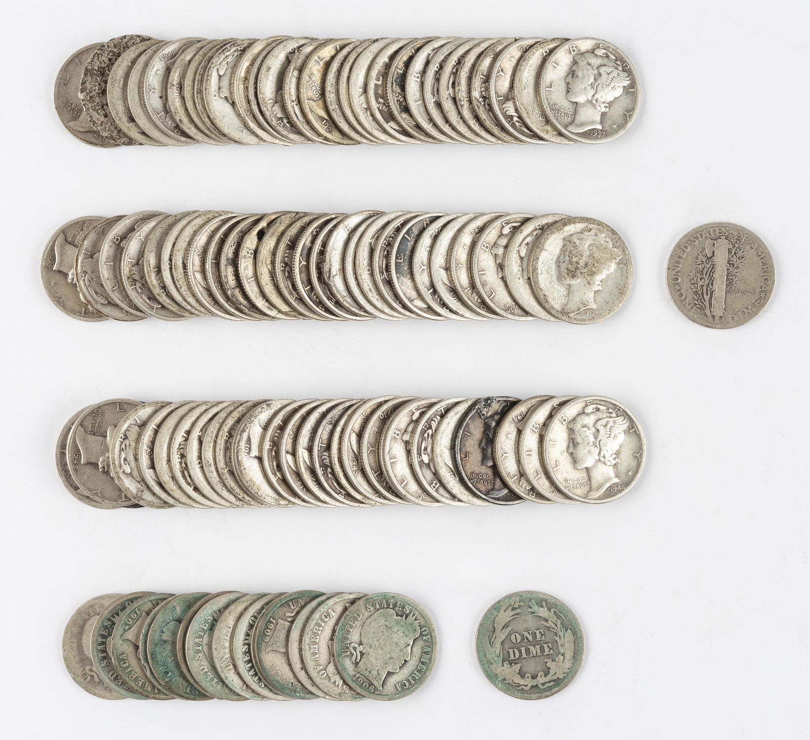 95 U. S. Silver Dimes (1 of 1)