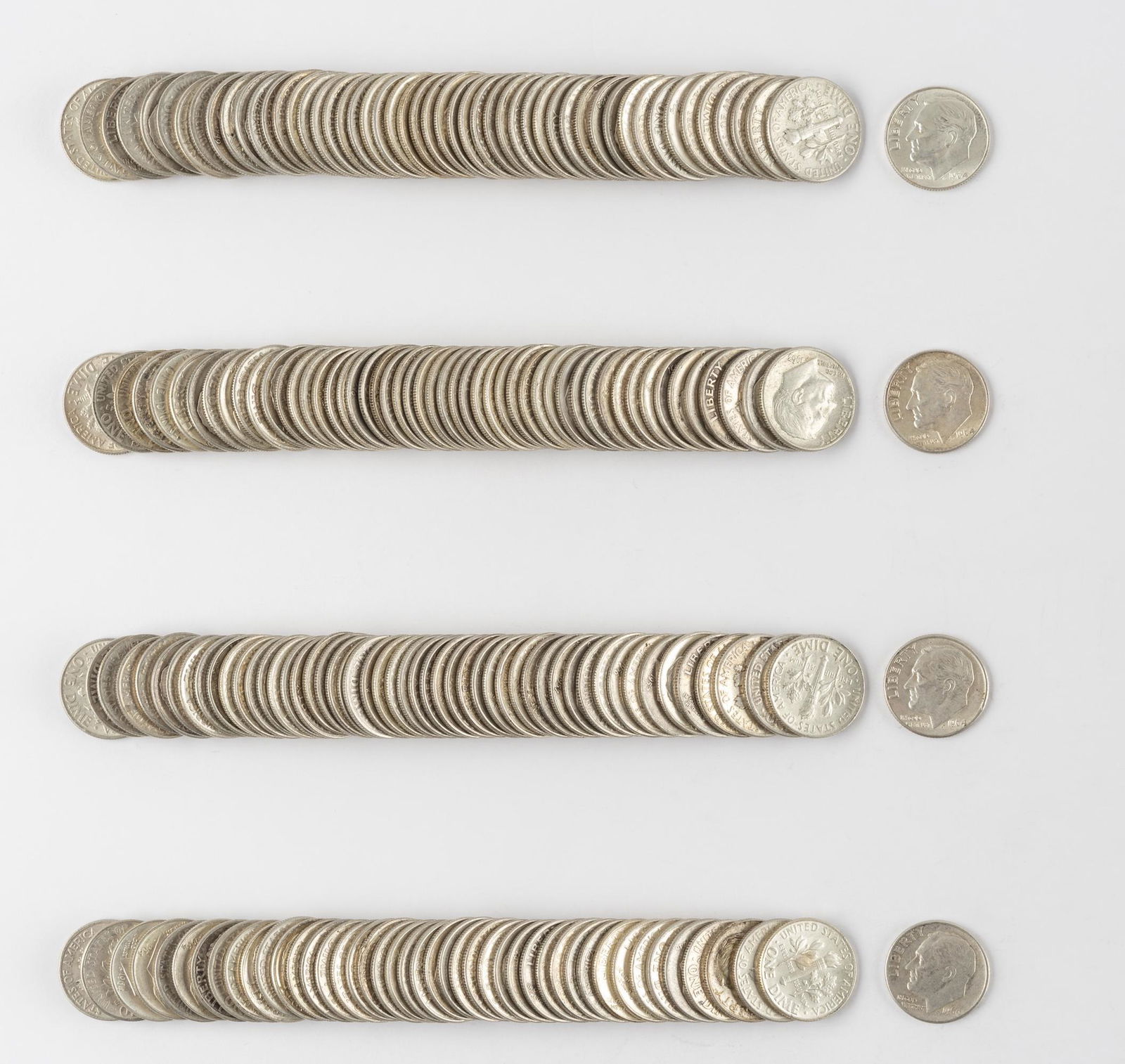 197 U. S. Silver Roosevelt Dimes (1 of 1)