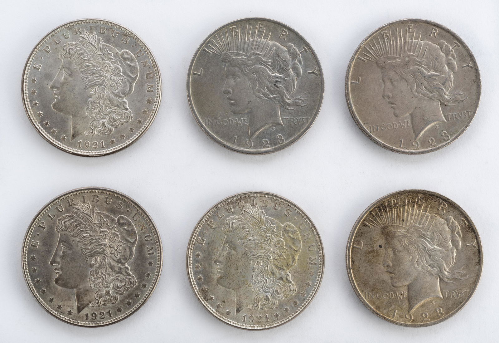 6 U. S. Silver Dollars (1 of 2)