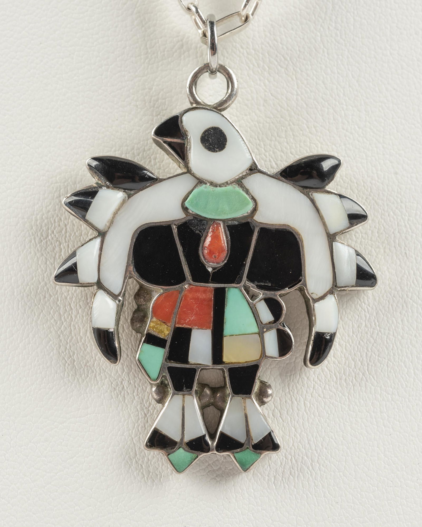 MP Zuni Inlaid Dancing Eagle Pendant Necklace (1 of 3)