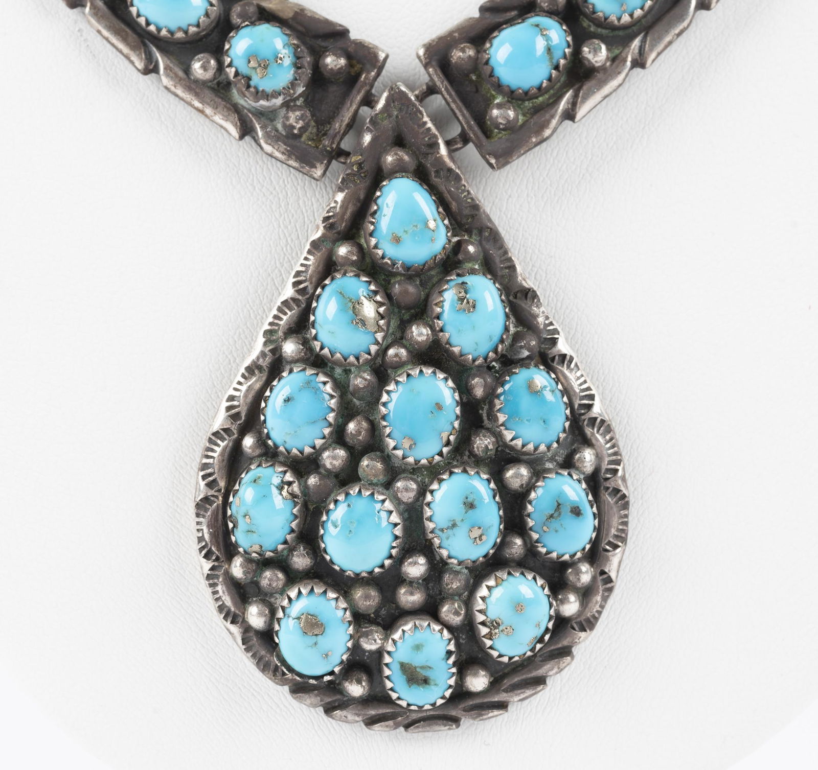 Hopi Turquoise and Silver Choker Necklace (1 of 3)