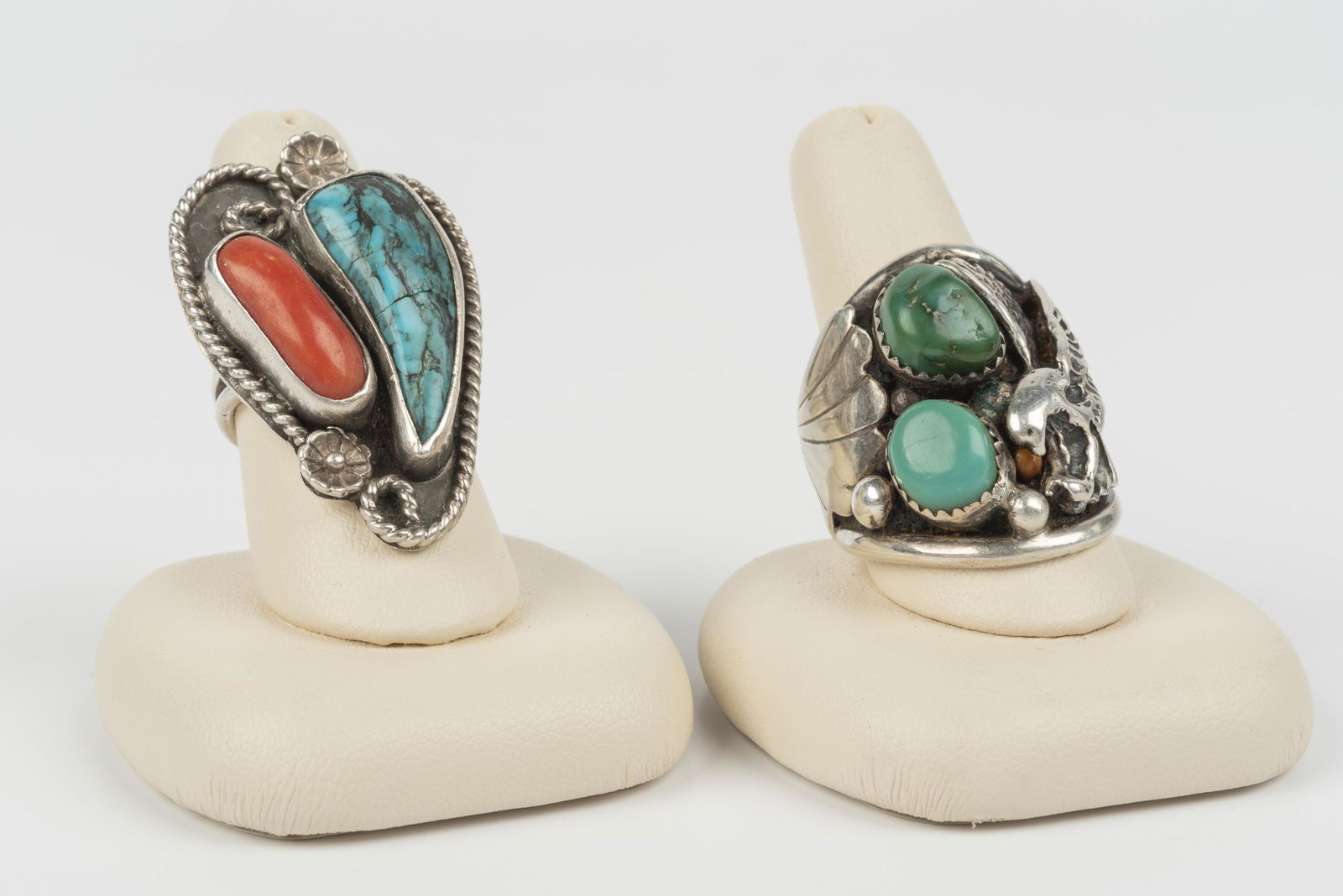 2 Silver And Turquoise Rings (1 of 4)