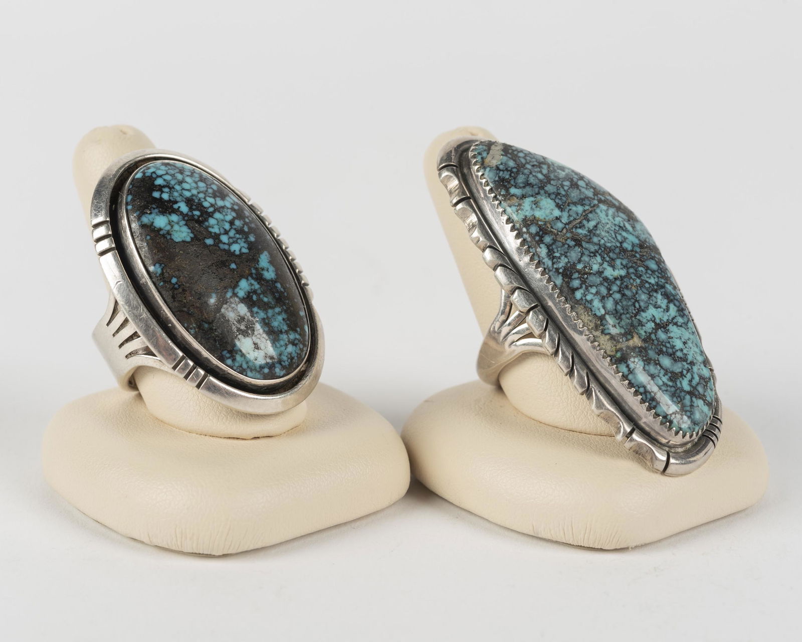2 Silver And Turquoise Rings (1 of 2)