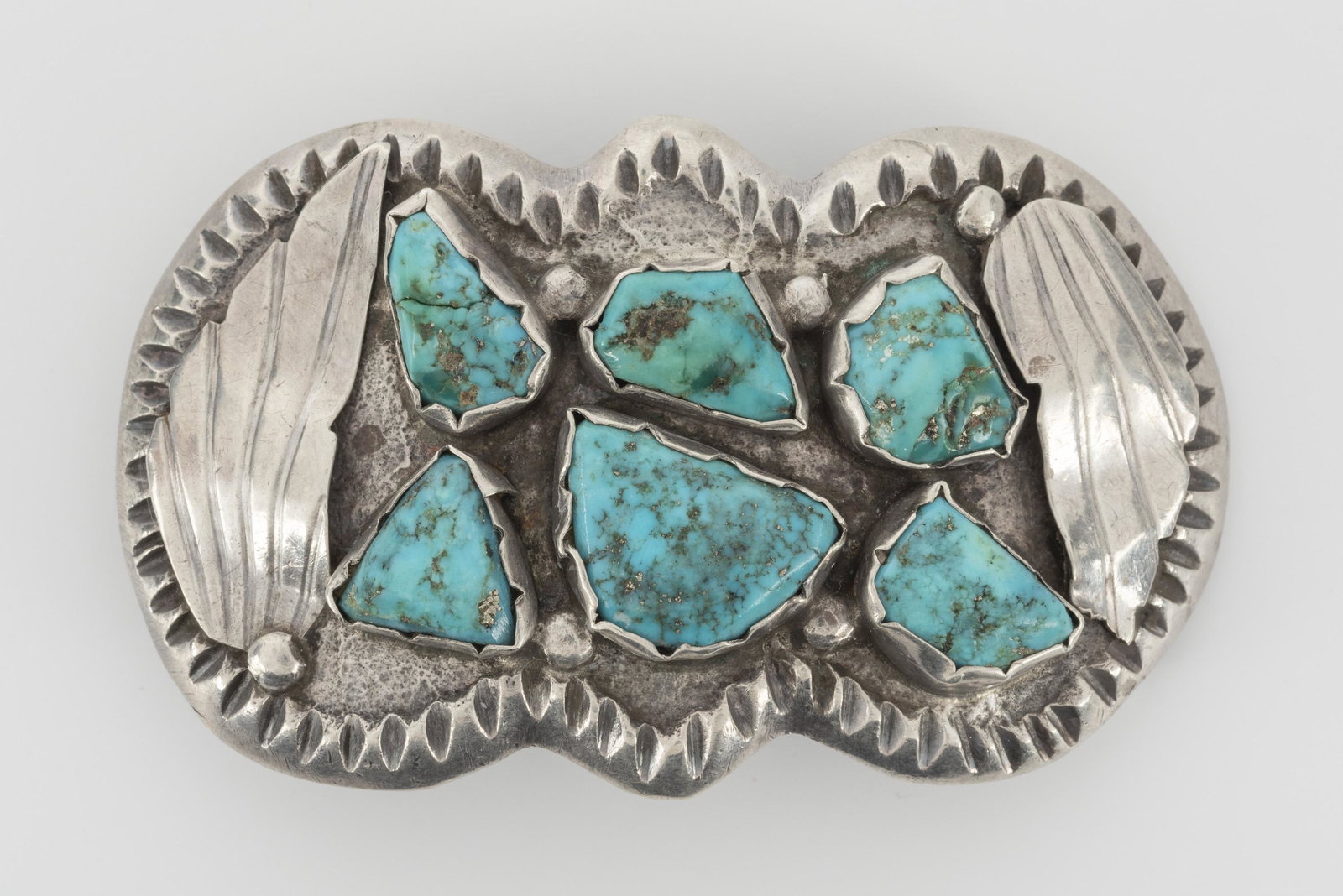 Turquoise And Silver Belt Belt: 2-3/4" x 1-5/8".