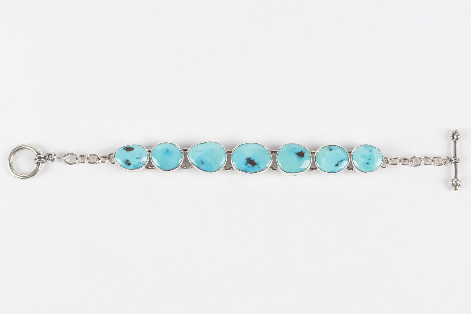 Roie Jaque Navajo Turquoise And Silver Bracelet (1 of 3)