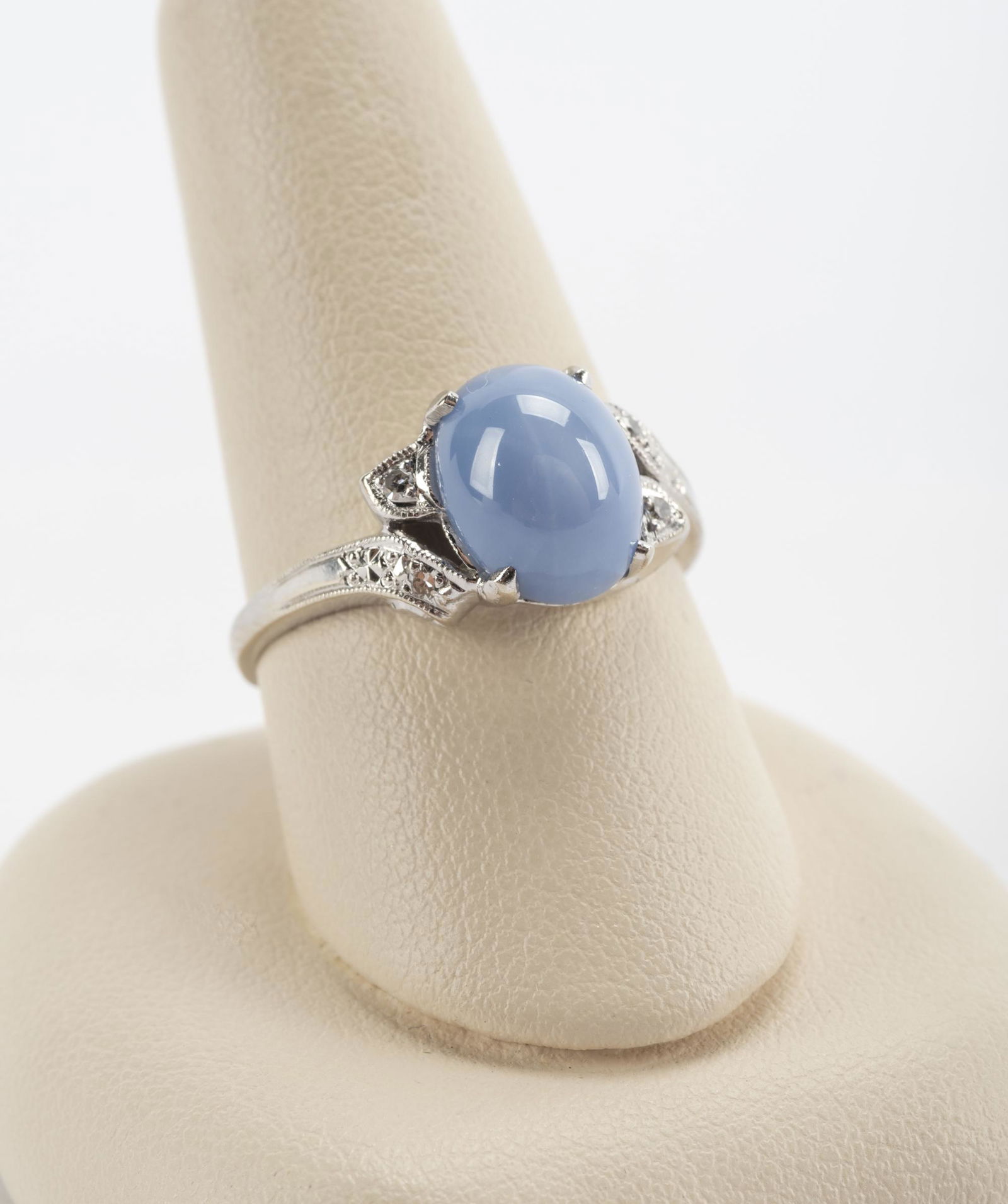 14k Star Sapphire & Diamond Ring (1 of 3)