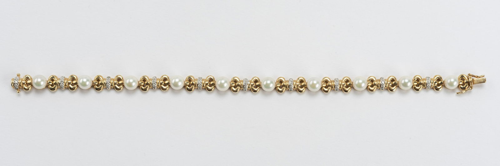 14k Pearl & Diamond Bracelet (1 of 3)